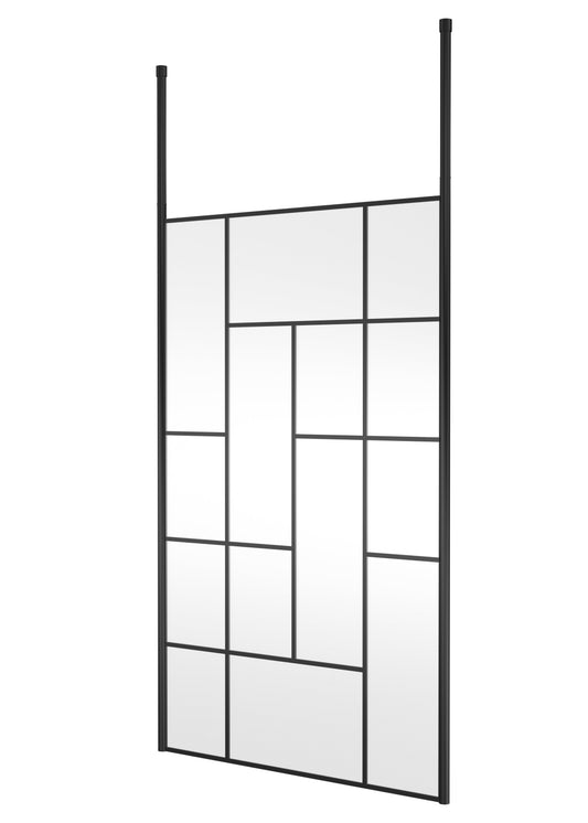 Abstract 1200mm Frame Wetroom Screen with Ceiling Posts