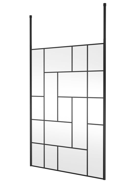 Abstract 1400mm Frame Wetroom Screen with Ceiling Posts
