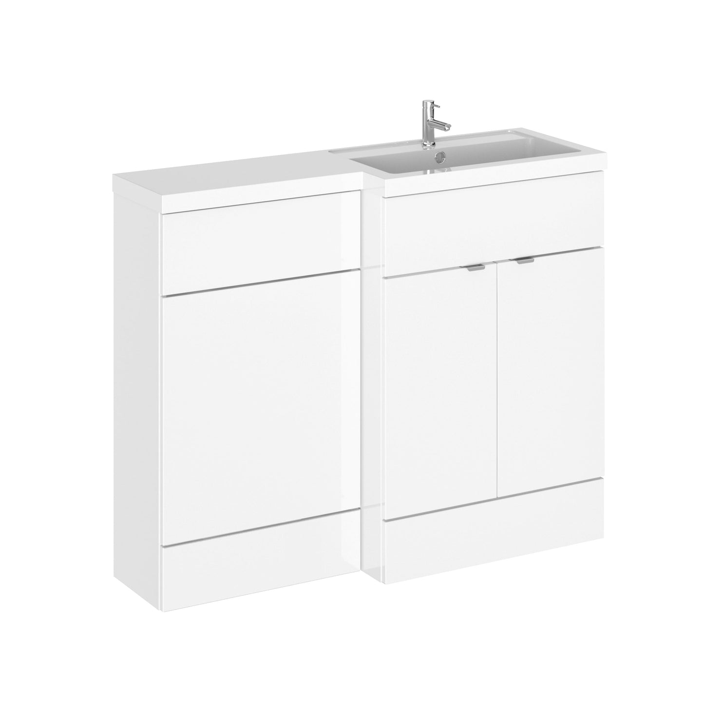 Hudson Reed Fusion 1100mm Right Hand Floor Standing 2 Door Vanity Basin & Toilet Combination
