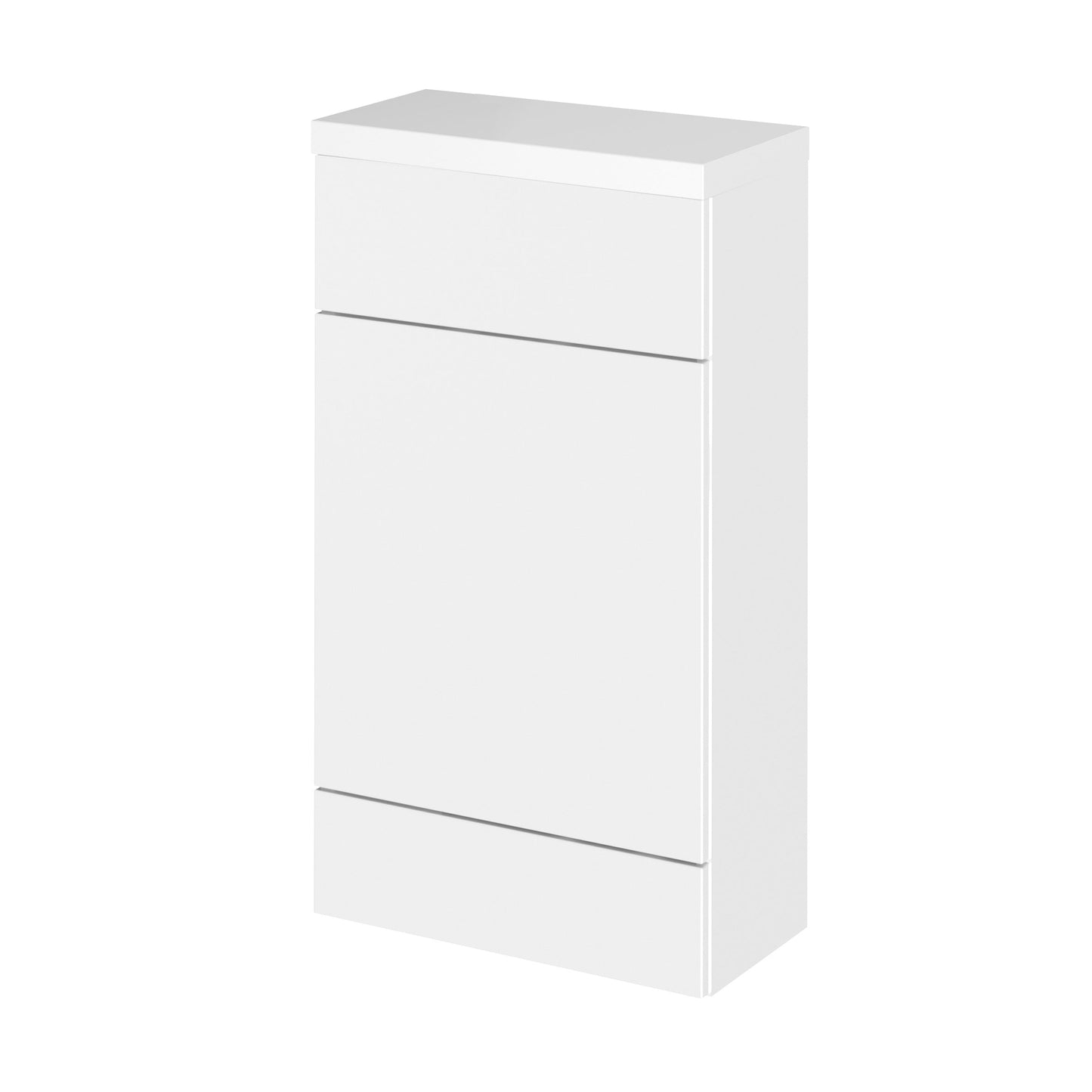 Hudson Reed Fusion 500mm Compact Gloss White Floor Standing Toilet Unit With Top