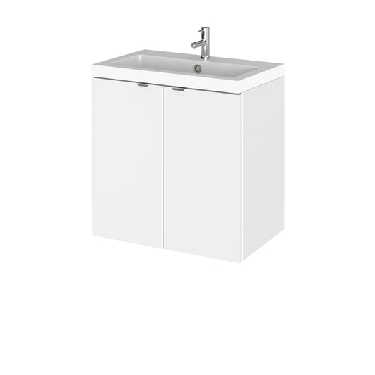 Hudson Reed Fusion 500mm Wall Hung 2 Door Vanity Unit & Basin