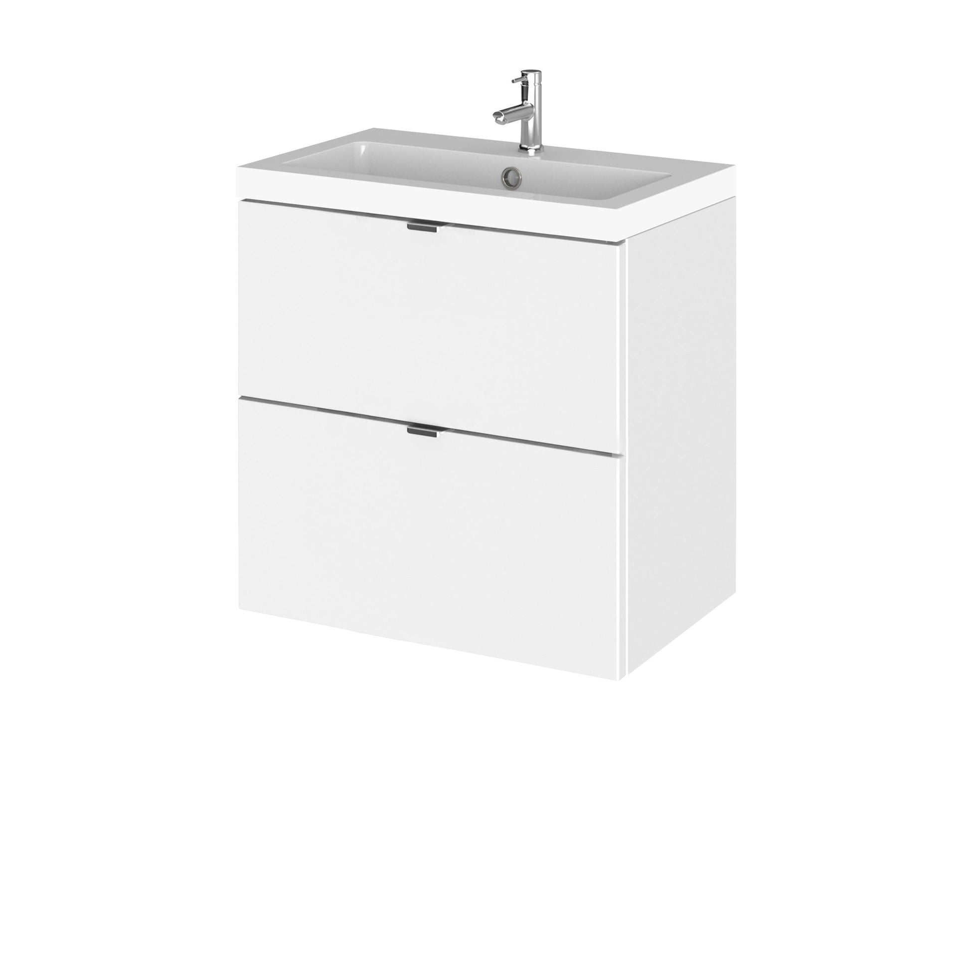 Hudson Reed Fusion 500mm Wall Hung 2 Drawer Vanity Unit & Basin