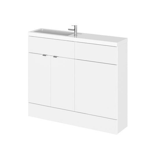 Hudson Reed Fusion Compact 1000mm Floor Standing 2 Door Vanity Unit & Toilet Combination With Handles