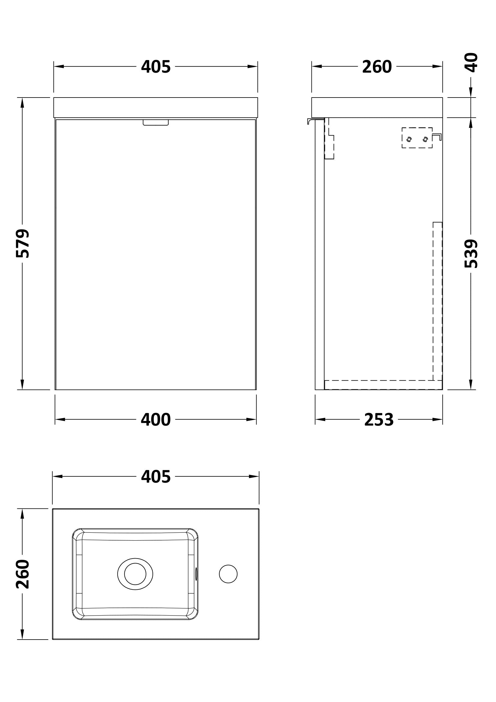 Hudson Reed Fusion 400mm 1-Door Wall Hung Unit & Basin