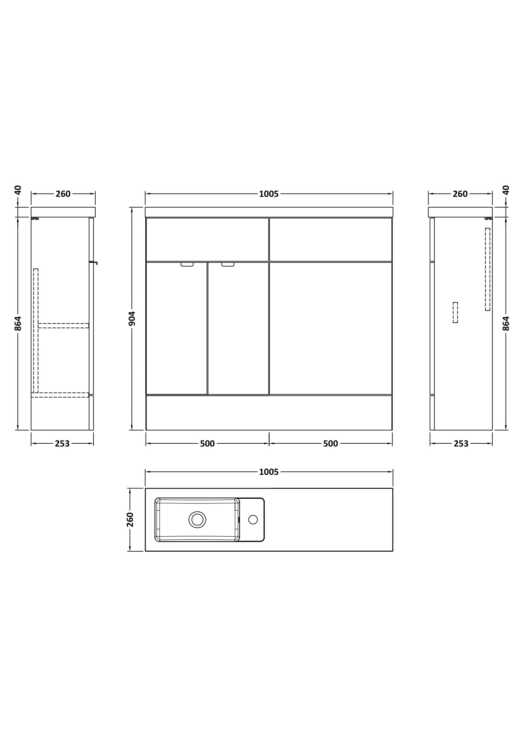 Hudson Reed Fusion 1000mm Bleached Oak Compact Combination Vanity & Toilet Unit With Soft Close Doors