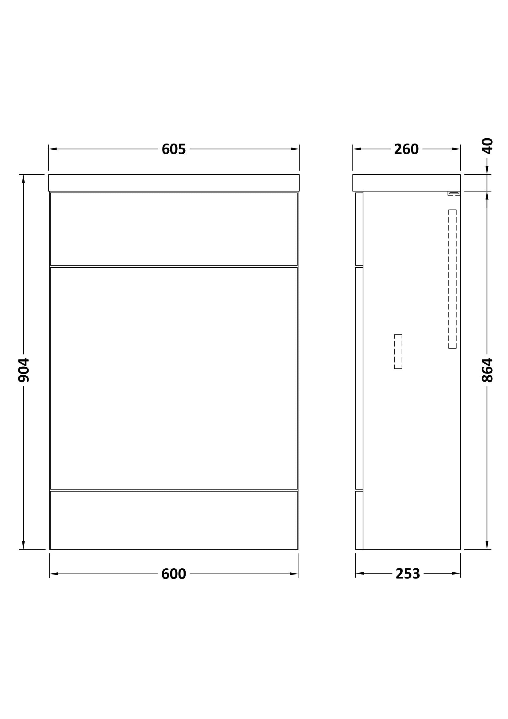 Hudson Reed Fusion 600mm Compact Pebble Grey Toilet Unit with Polymarble Top