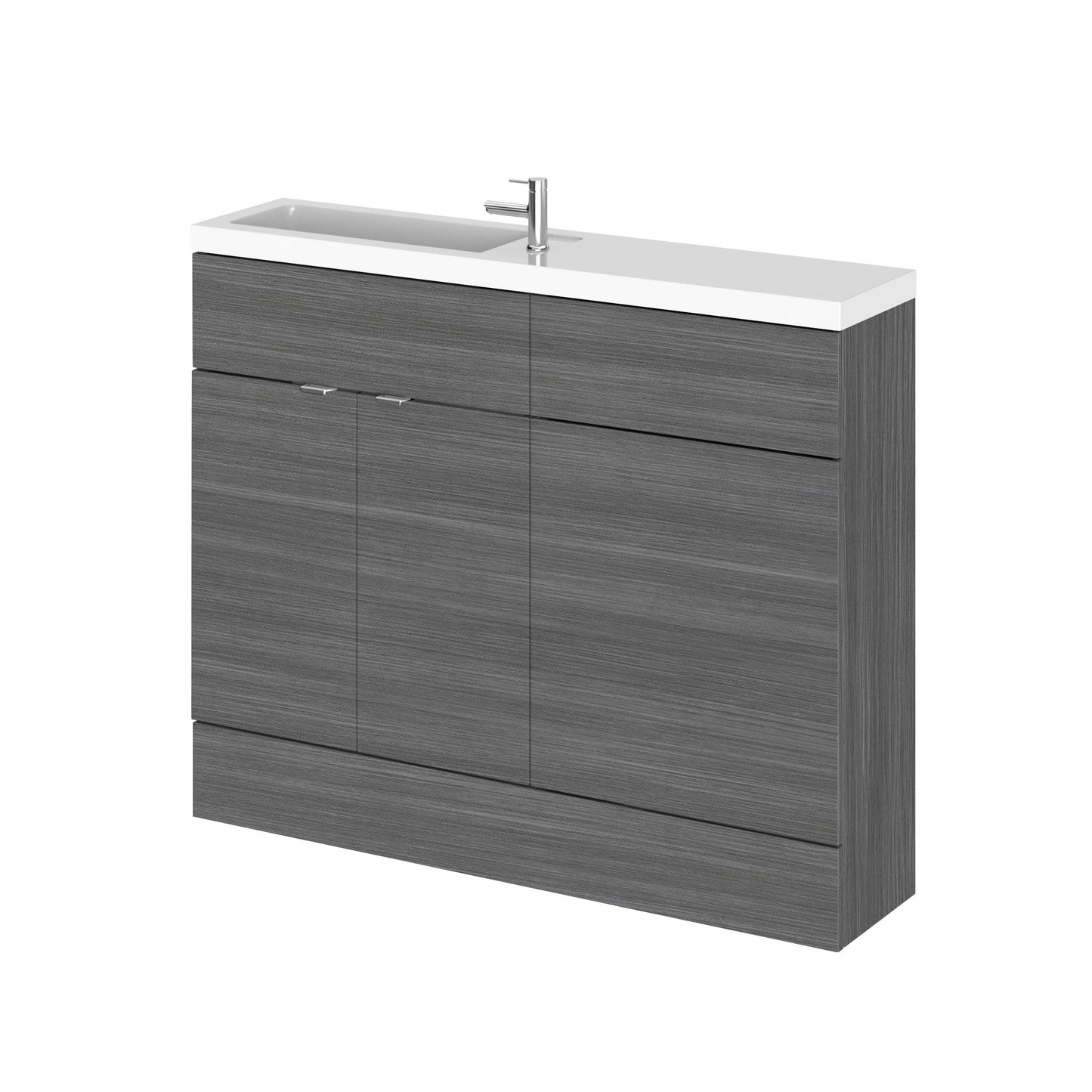 Hudson Reed Fusion 1100mm Compact Floor Standing 2 Door Vanity Basin & Toilet Combination