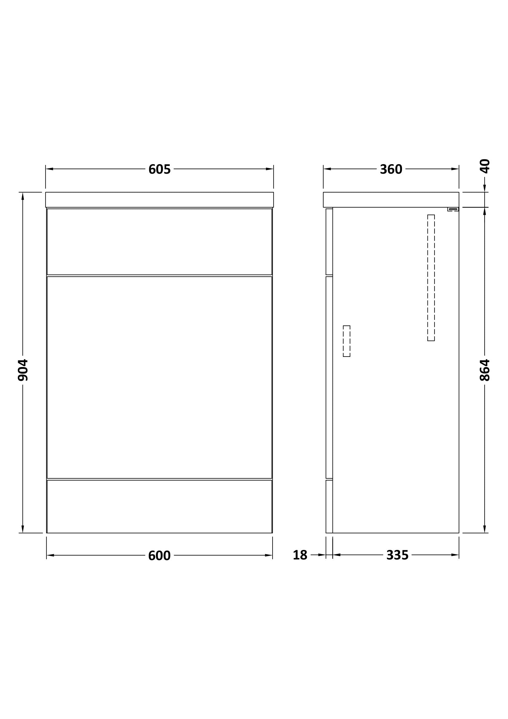 Hudson Reed Fusion 600mm Anthracite Woodgrain Floor Standing Toilet Unit With Polymarble Top