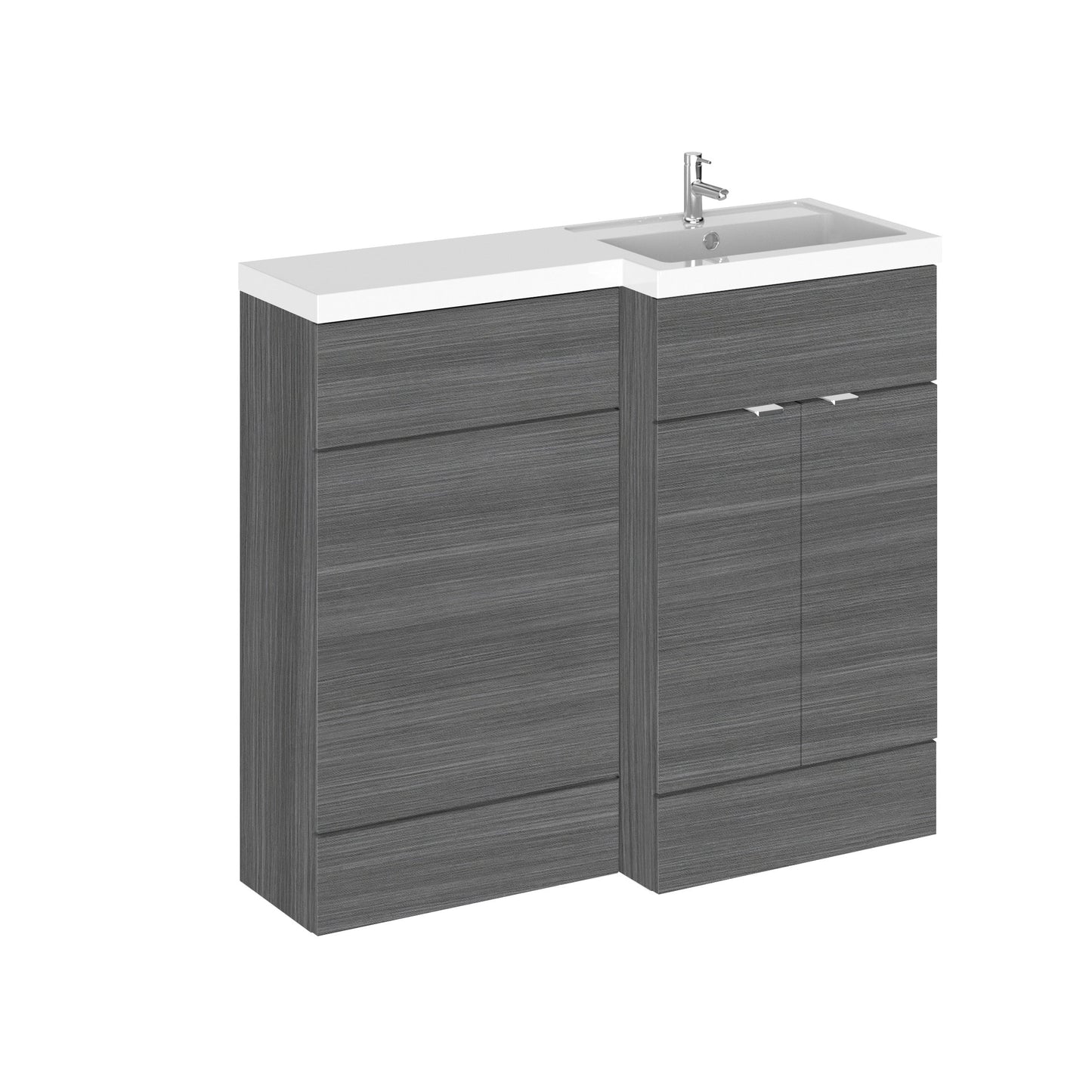 Hudson Reed Fusion 1000mm Floor Standing 2 Door Right Hand Vanity Basin & Toilet Combination