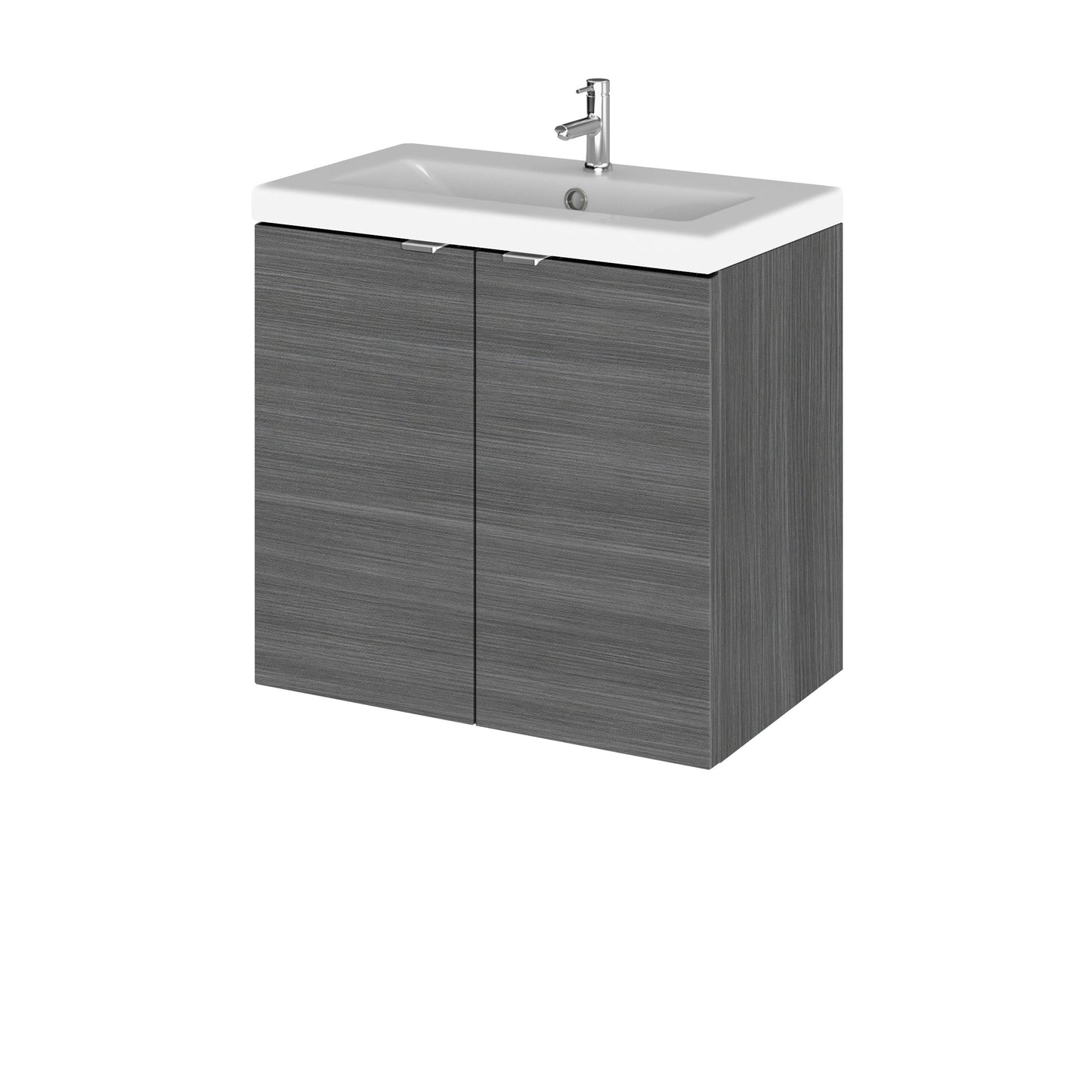 Hudson Reed Fusion 600mm Wall Hung 2 Door Vanity Unit & Basin With Soft Close Doors