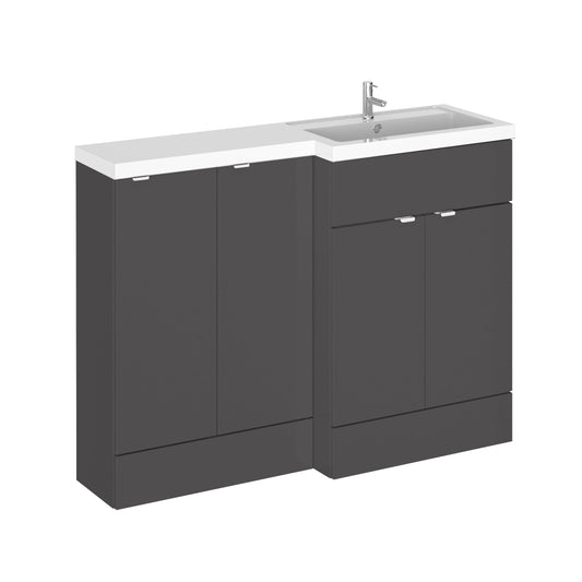 Hudson Reed Fusion 1200mm Floor Standing 4 Door Right Hand Vanity Basin Combination