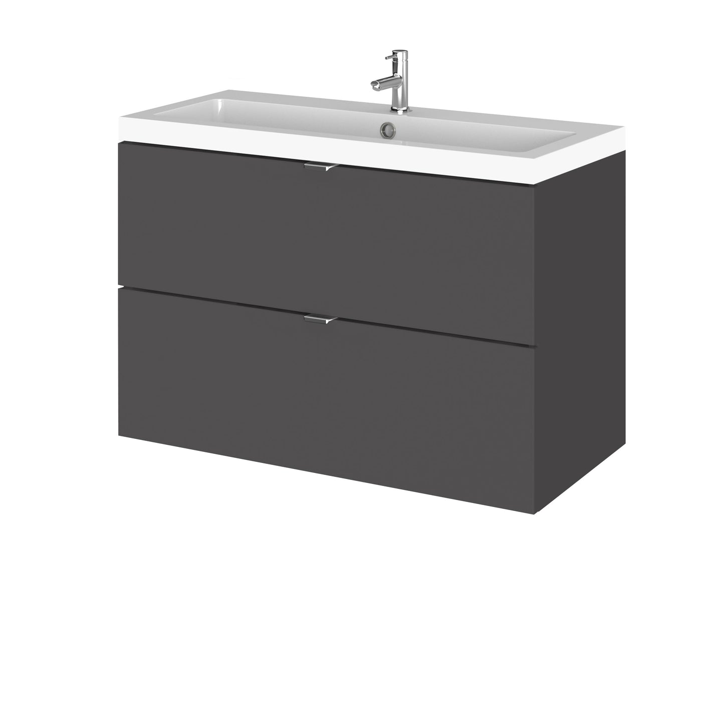 Hudson Reed Fusion 800mm Wall Hung 2 Drawer Vanity Unit & Basin