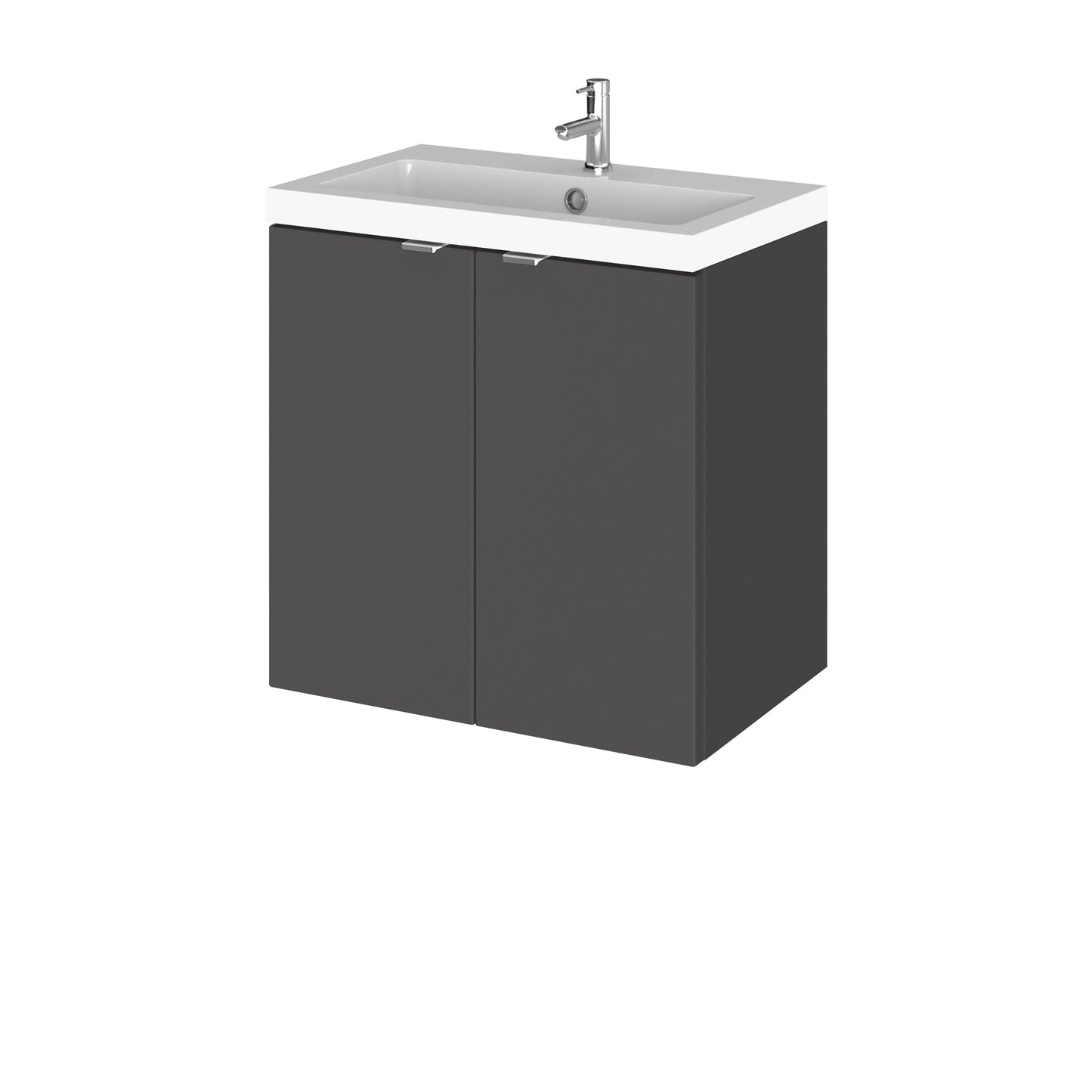 Hudson Reed Fusion 500mm Wall Hung 2 Door Vanity Unit & Basin