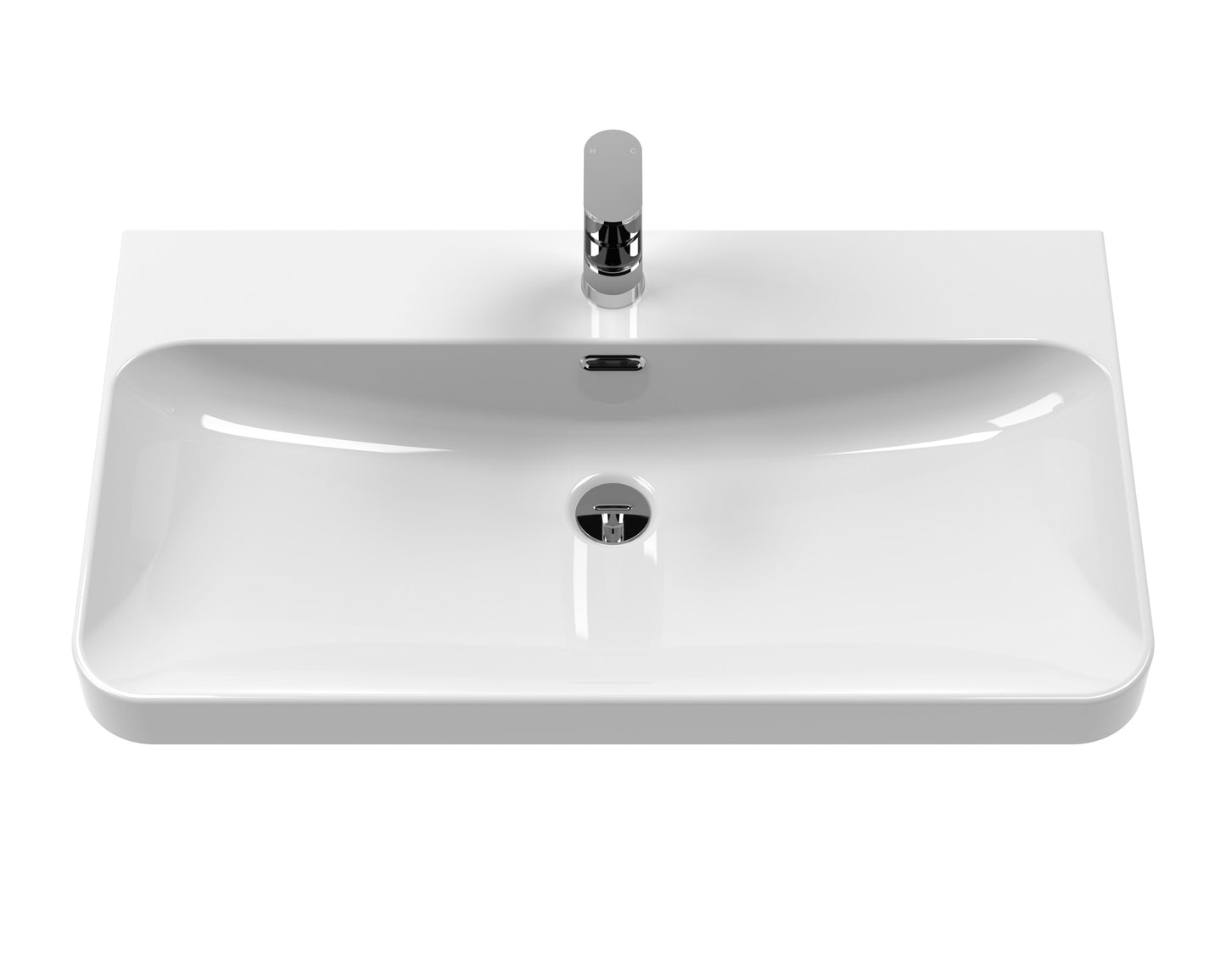 Hudson Reed Solar 800mm Wall Hung Vanity Unit With Ceramic Basin