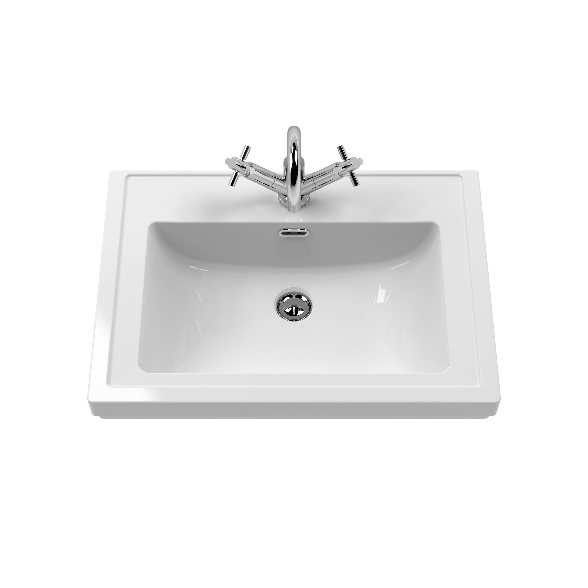 Hudson Reed Bexley 600mm Fern Green Floor Standing Vanity Unit with 1 Tap Hole Basin