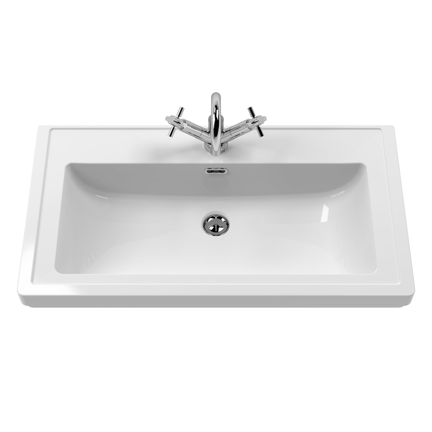 Hudson Reed Bexley 800mm Floor Standing Vanity Unit With Basin, 1 Tap Hole & Soft Close Drawers