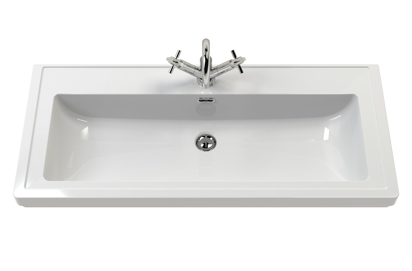 Hudson Reed Old London 1000mm Timeless Sand Floor Standing Vanity Unit With Fireclay Basin