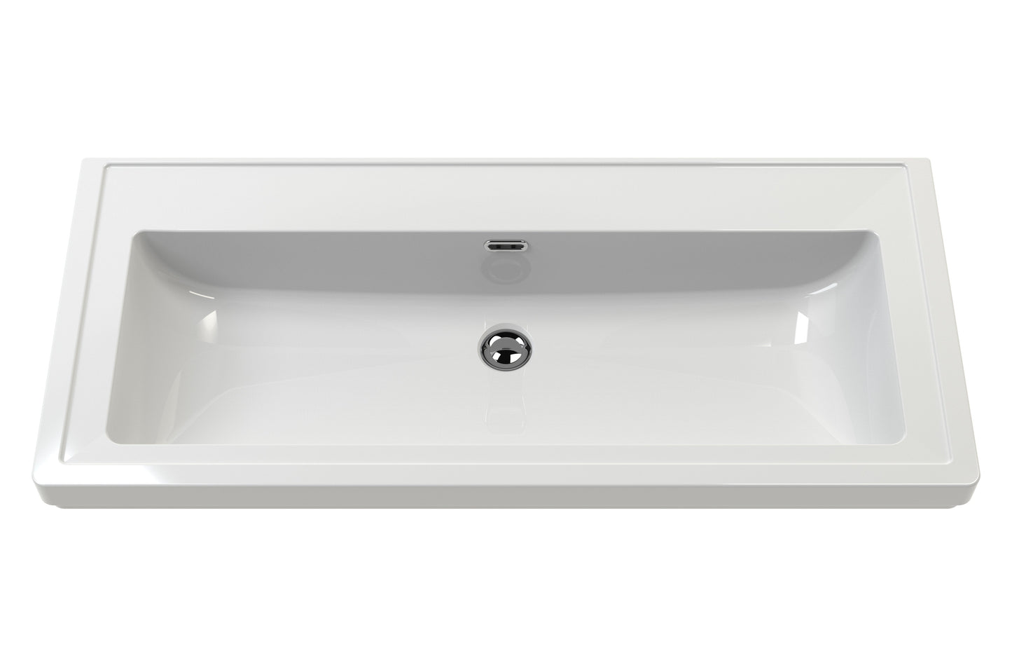 Bexley Floor Standing 1 Drawer Vanity & 0 Tap Hole Contemporary Fireclay Basin, 600mm - Pure White