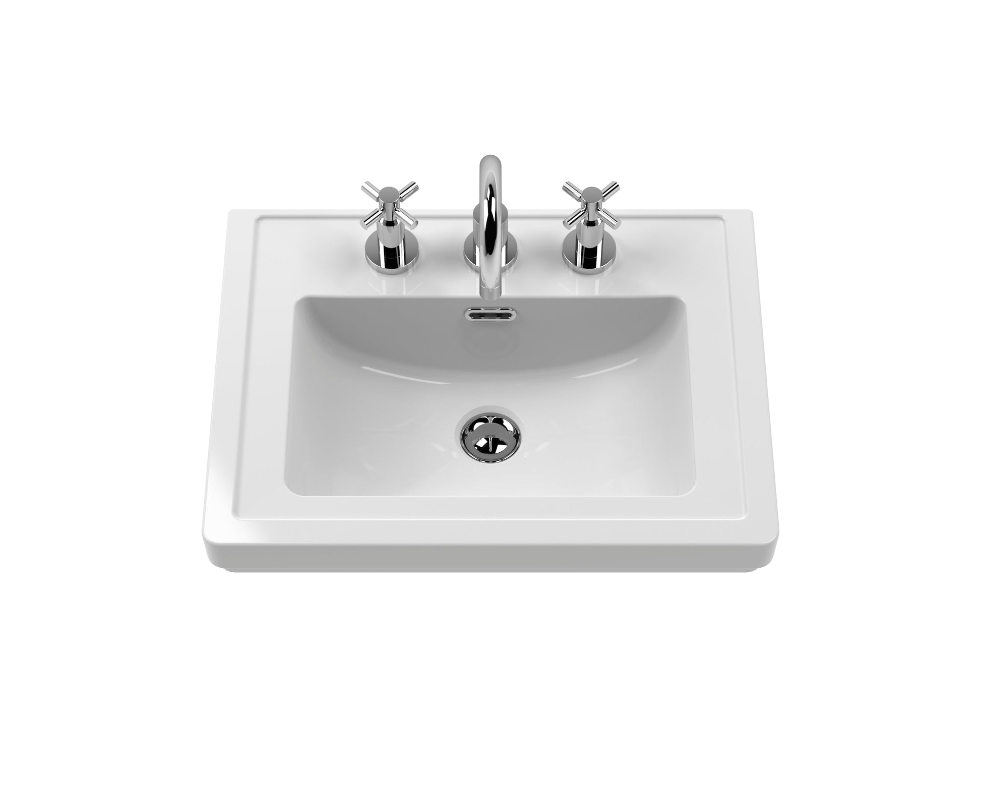 Hudson Reed Bexley 500mm Floor Standing 1 Drawer Vanity Unit With 3 Tap Hole Basin