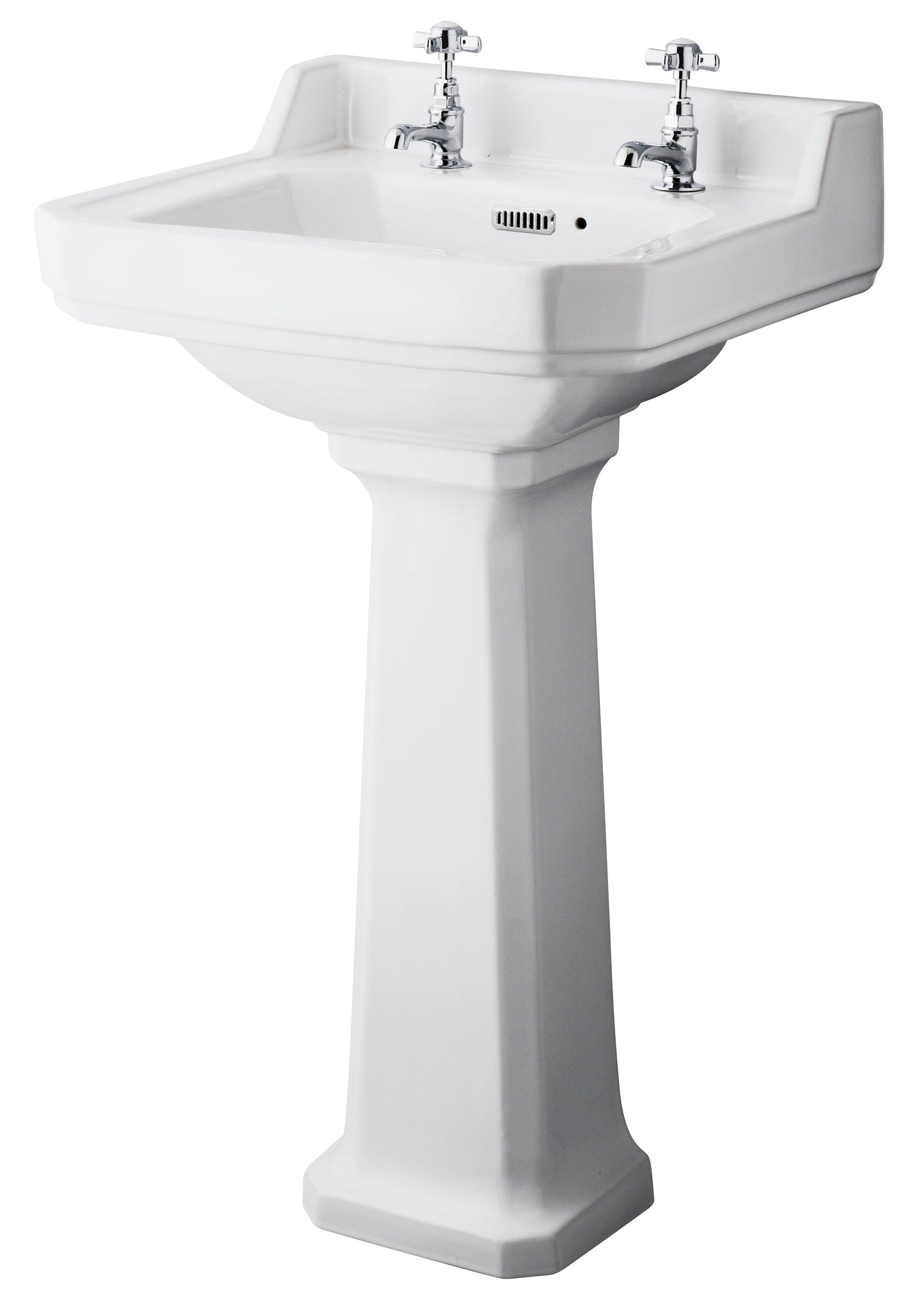 Richmond 500mm Basin & Pedestal 2 Tap Hole