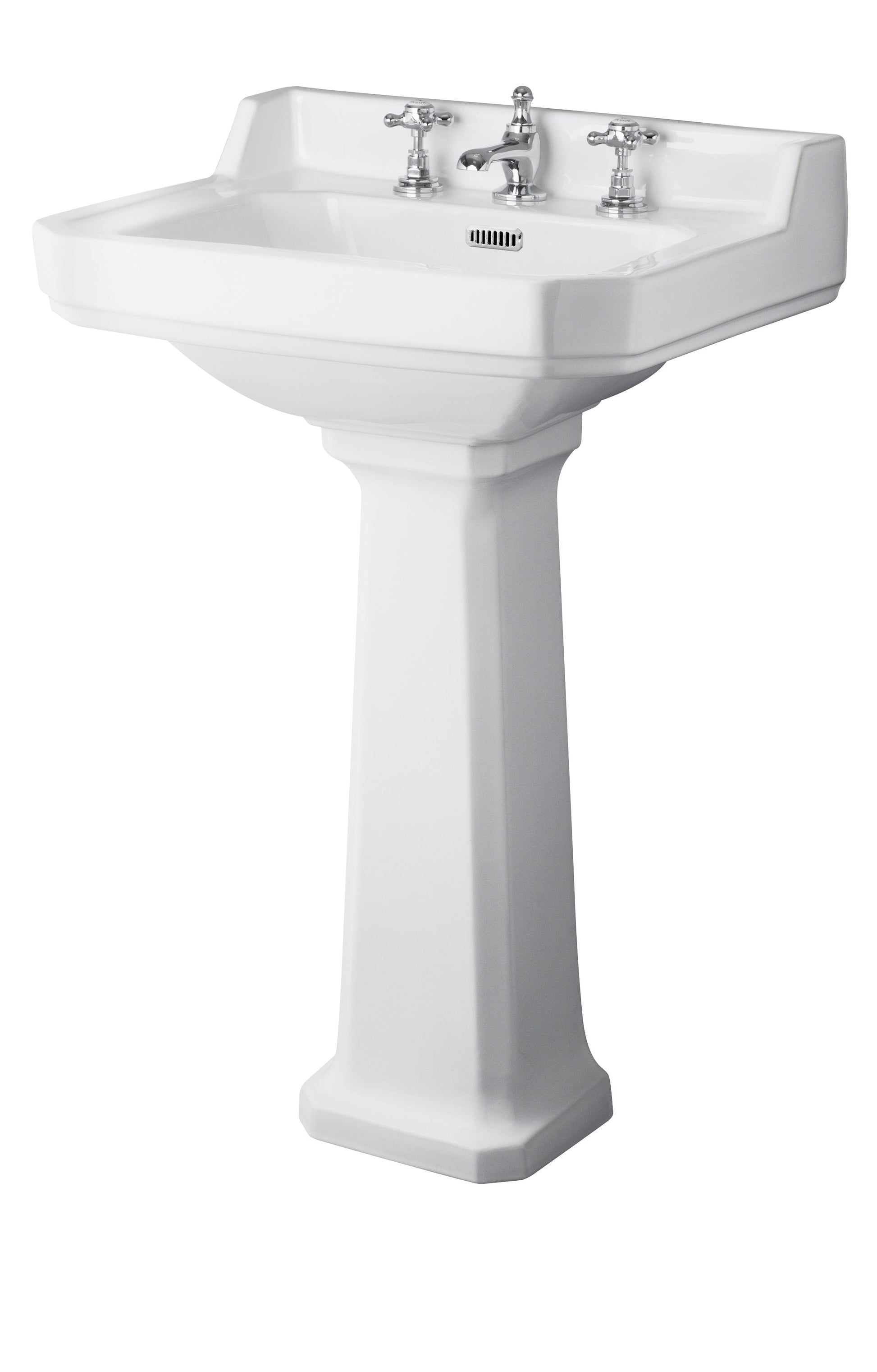 Hudson Reed Richmond 560mm 3 Tap Hole Basin & Pedestal