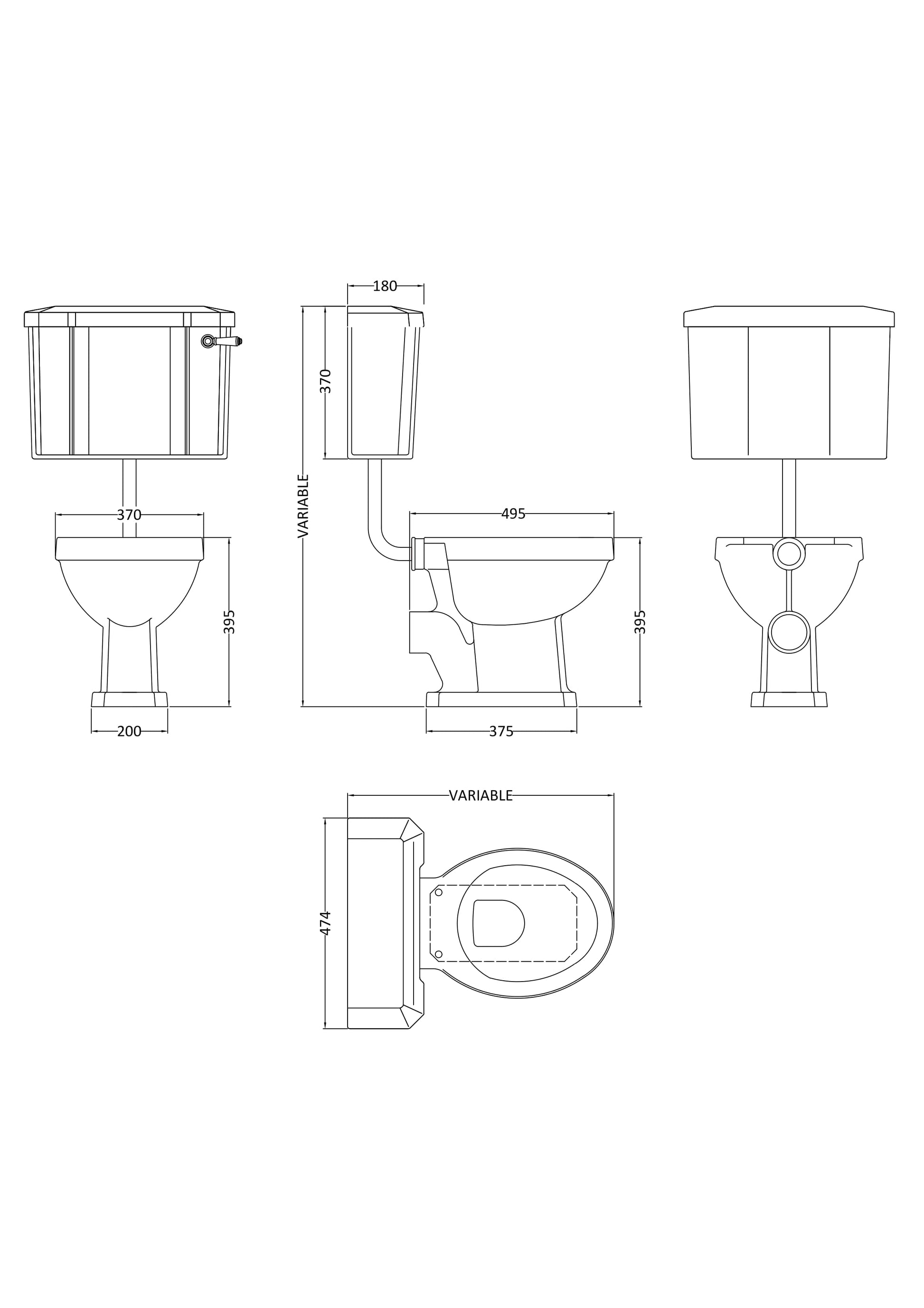 Hudson Reed Richmond Traditional Low Level Toilet