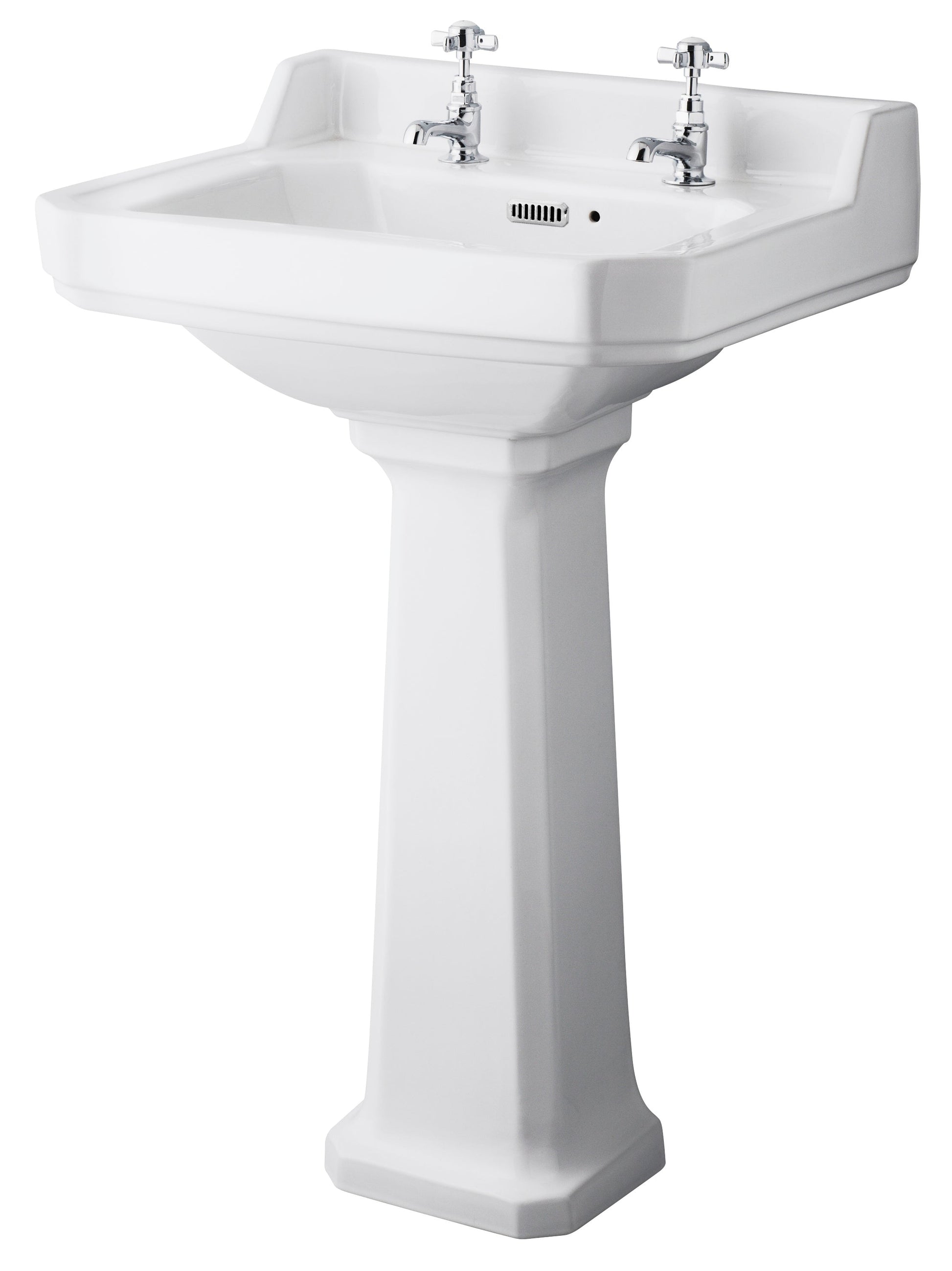 Richmond 560mm 2 Tap Hole Basin & Comfort Height Pedestal