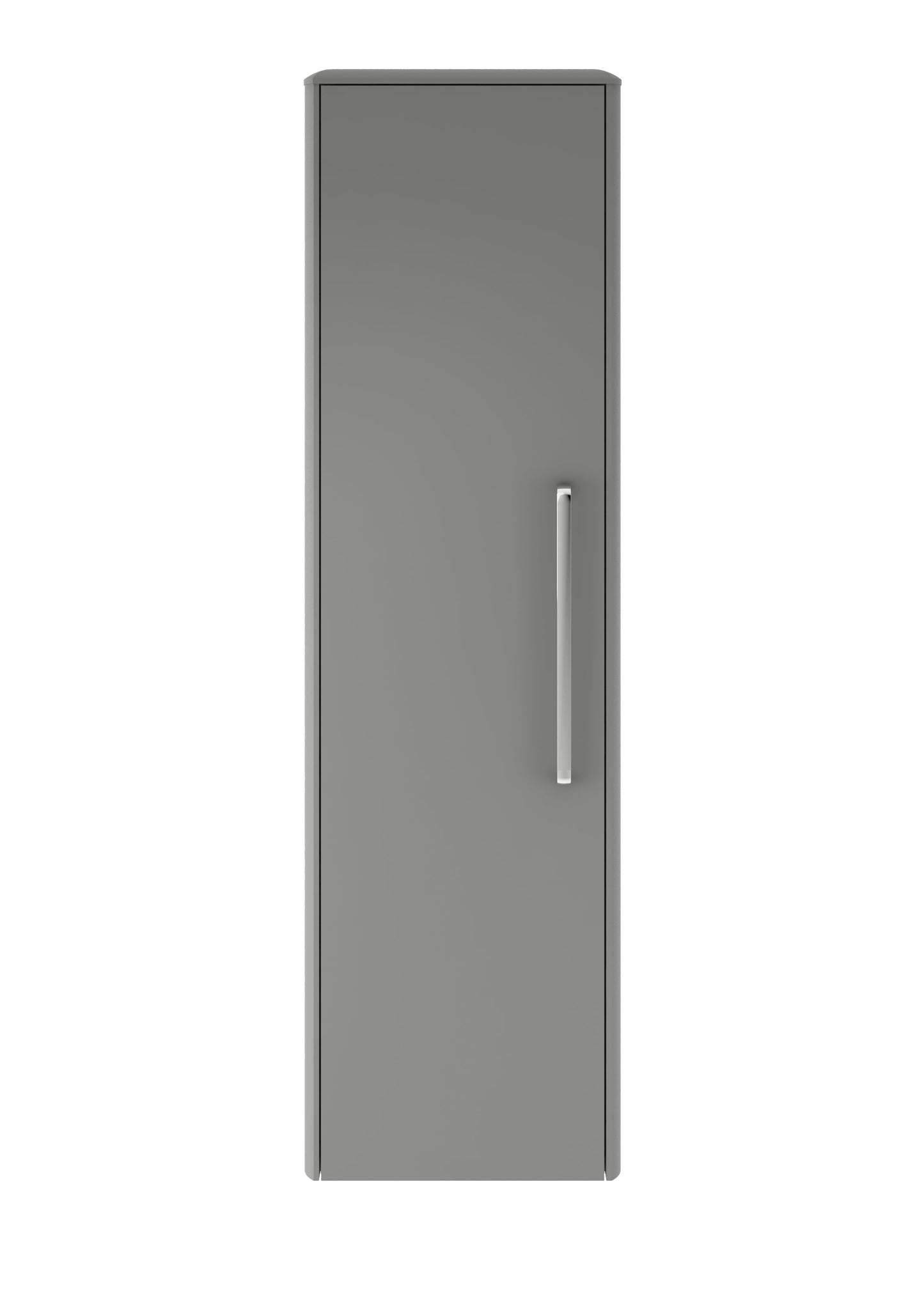 Hudson Reed Solar 350mm 1 Door Cool Grey Wall Hung Tall Cabinet With Handles