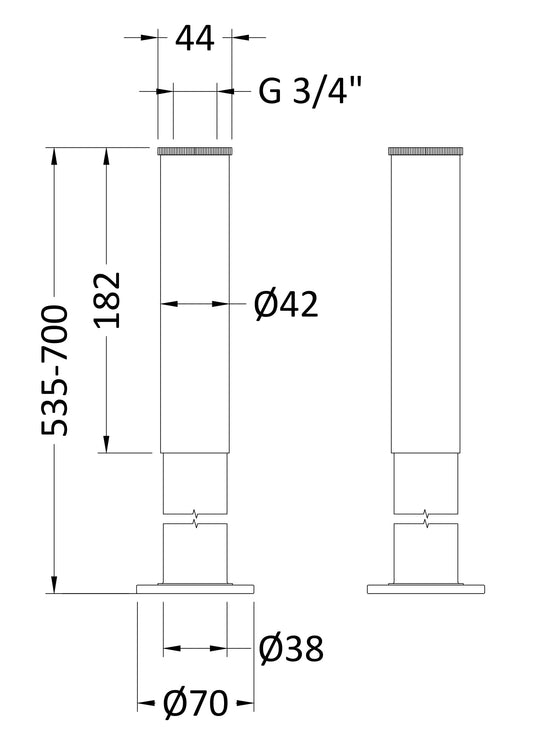 Bath Legs With Adjustable Shrouds