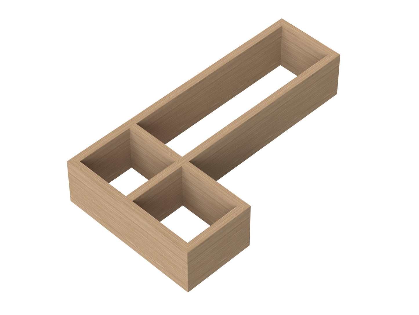 Accessories L-Shaped Bamboo Drawer Organiser