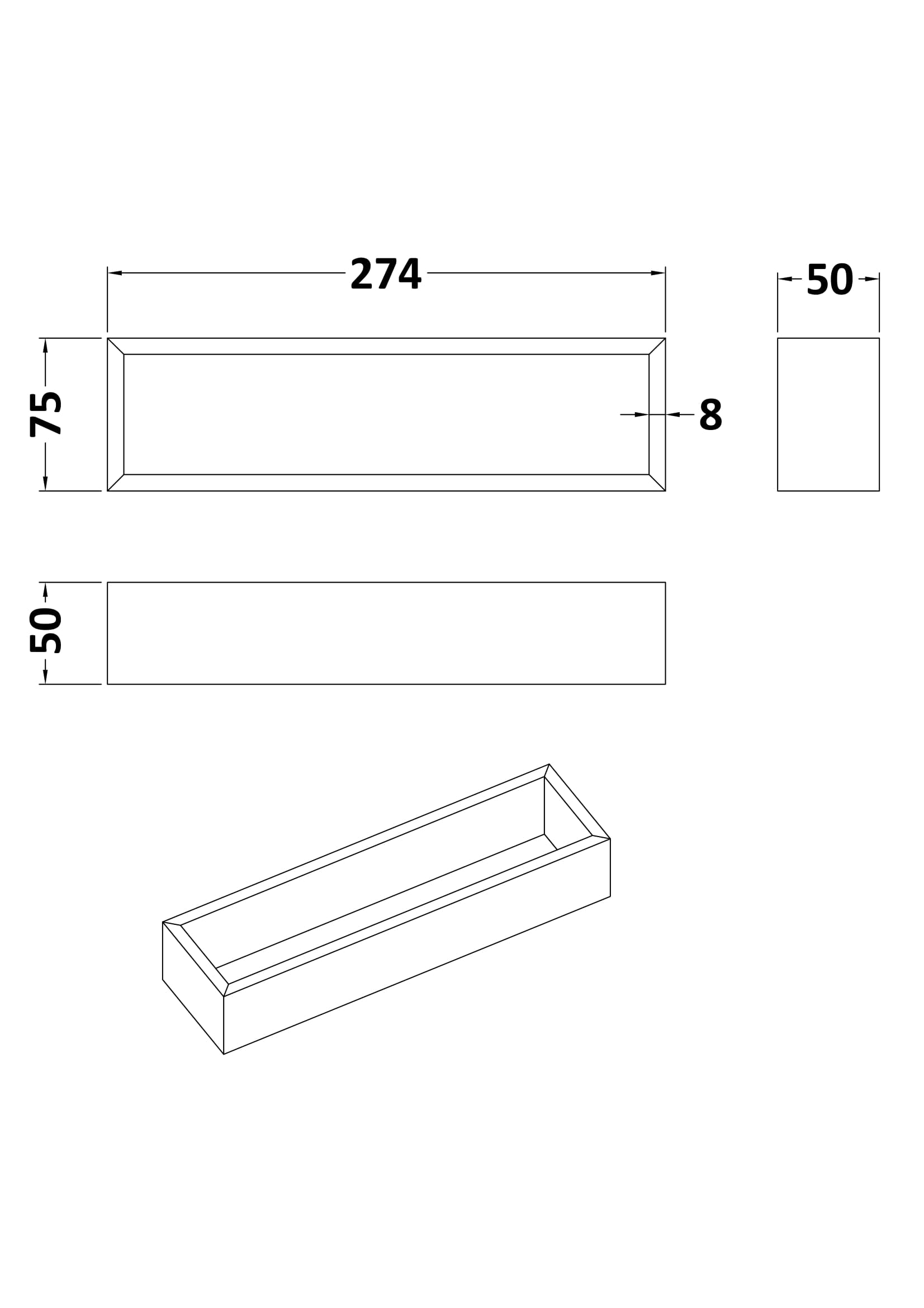 Accessories Straight Bamboo Drawer Organiser