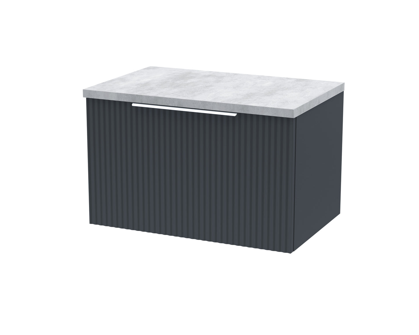 Hudson Reed Fluted 600mm Wall Hung Single Drawer Vanity With Laminate Top