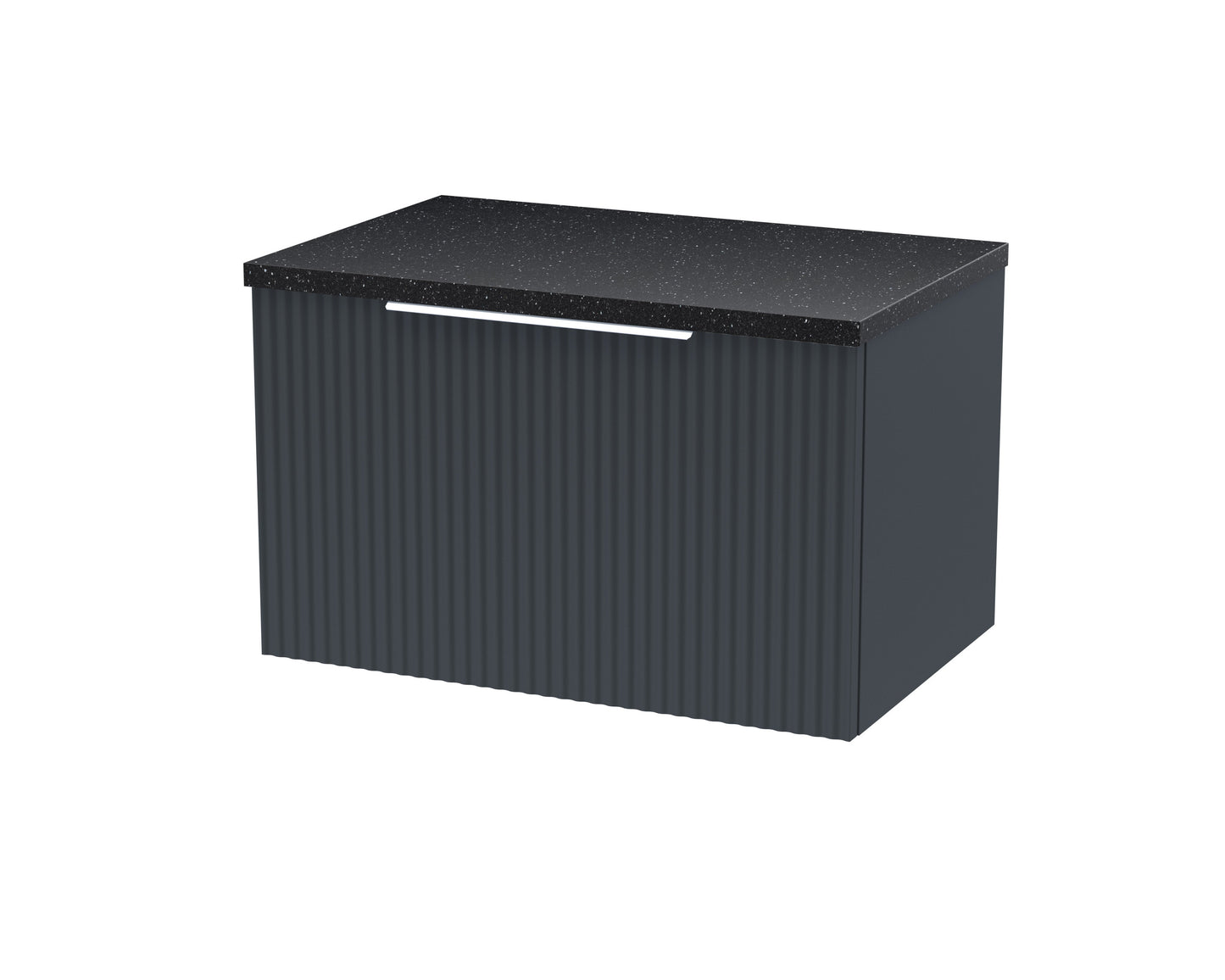 Hudson Reed Fluted 600mm Wall Hung Single Drawer Vanity Unit With Laminate Top
