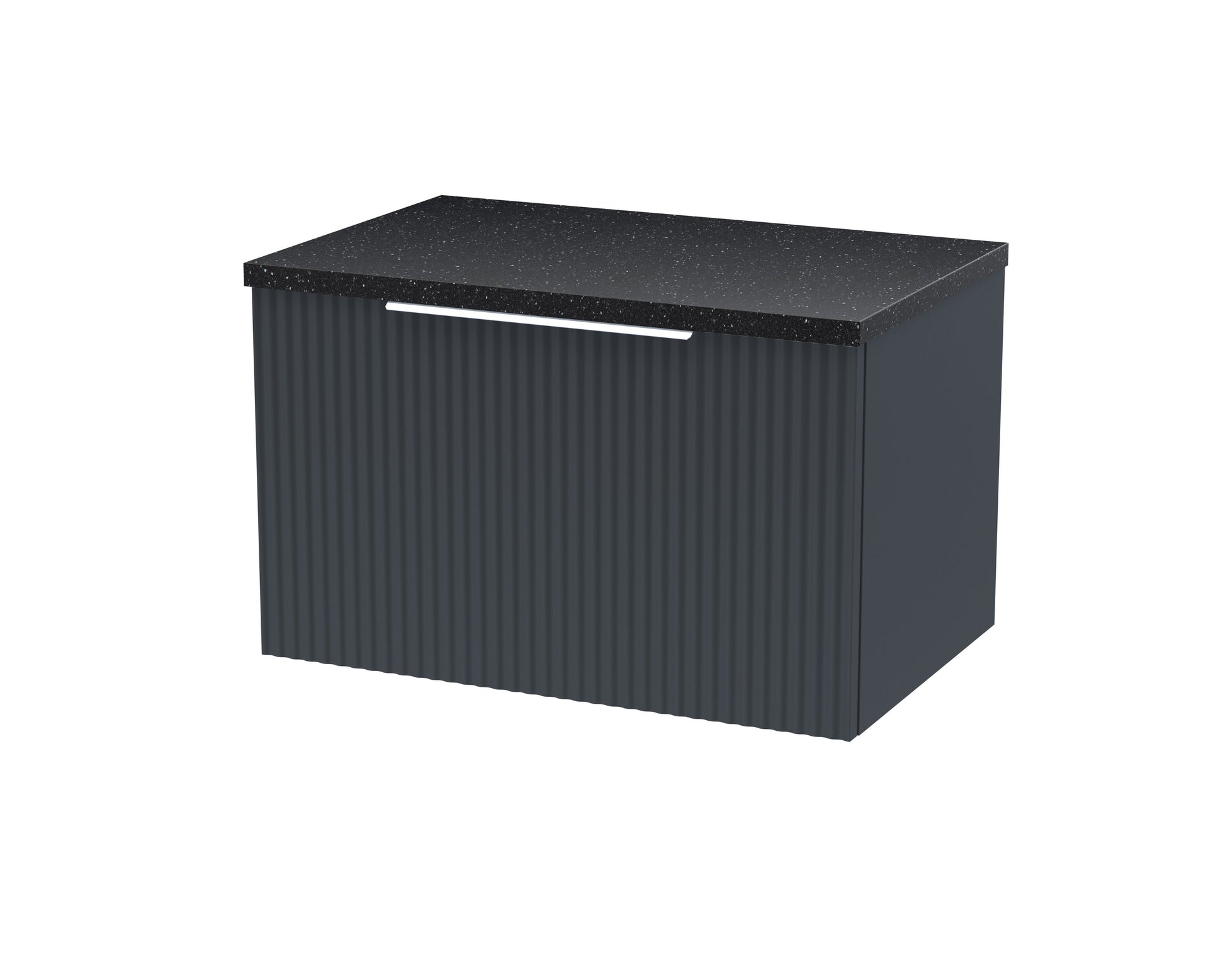 Hudson Reed Fluted 600mm Wall Hung Single Drawer Vanity Unit With Laminate Top