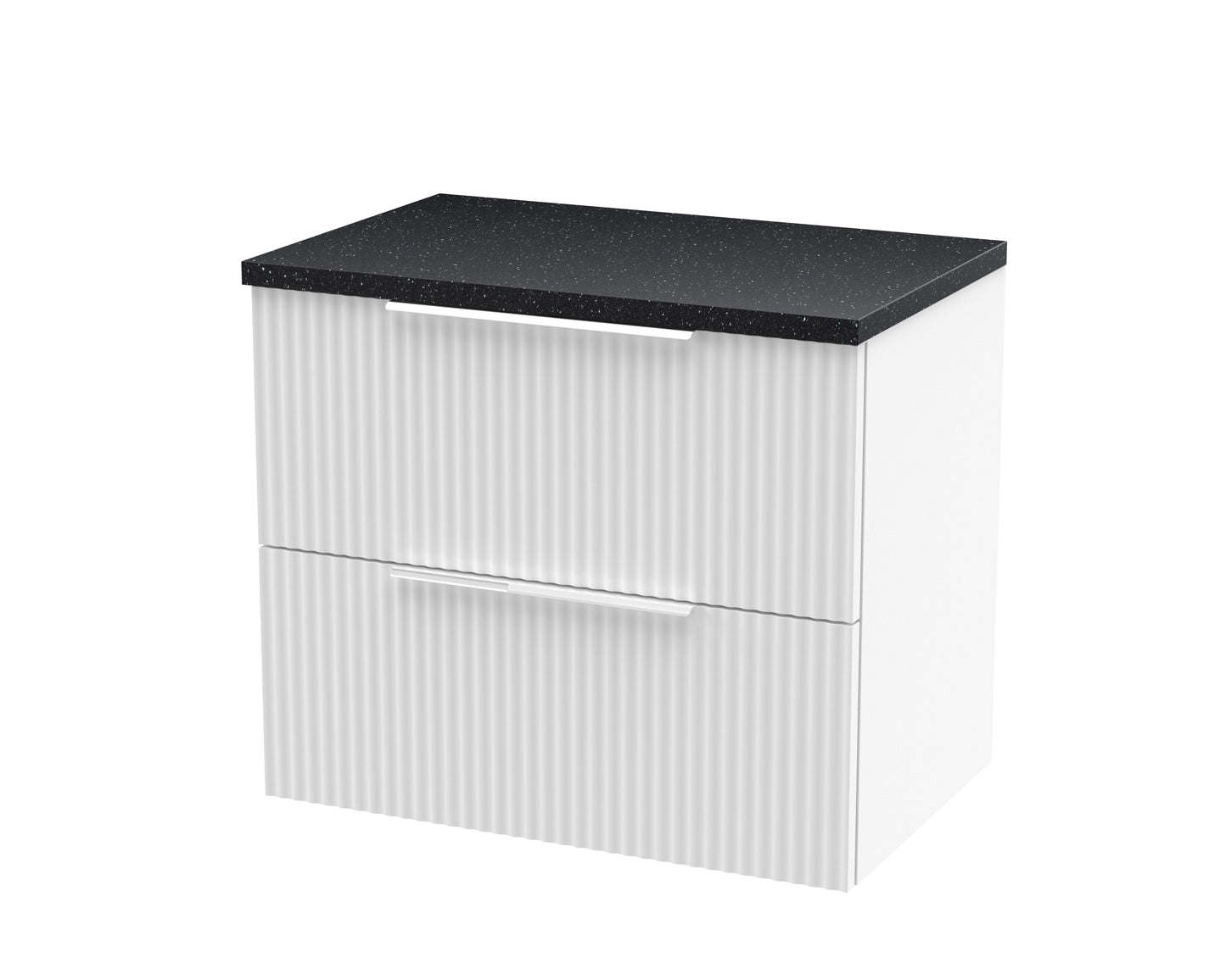 Hudson Reed Fluted 600mm Wall Hung 2-Drawer Vanity Unit With Laminate Top