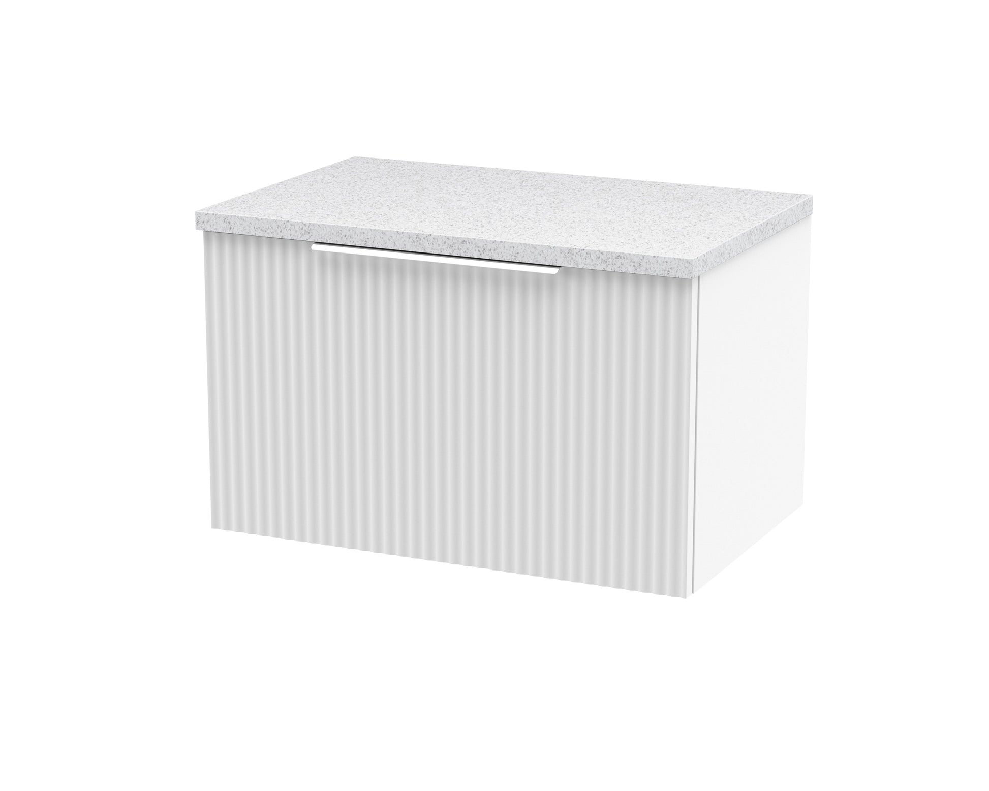Hudson Reed Fluted 600mm Wall Hung Single Drawer Vanity Unit With Laminate Top