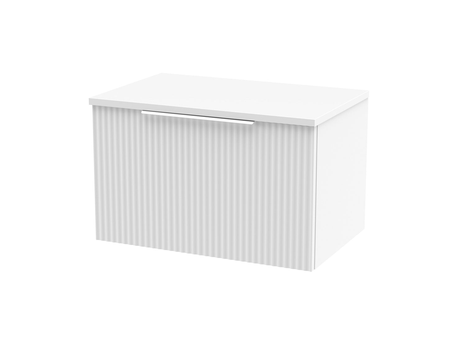 Hudson Reed Fluted 600mm Wall Hung Single Drawer Vanity With Worktop