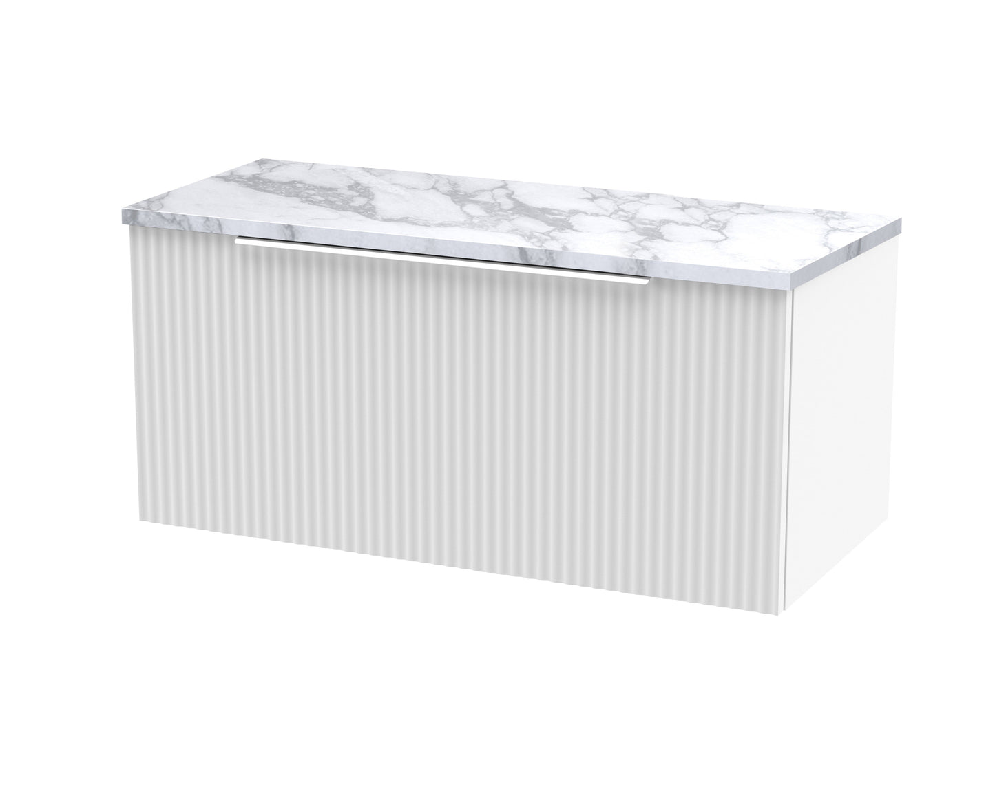 Hudson Reed Fluted 800mm Wall Hung Vanity Unit With Laminate Worktop
