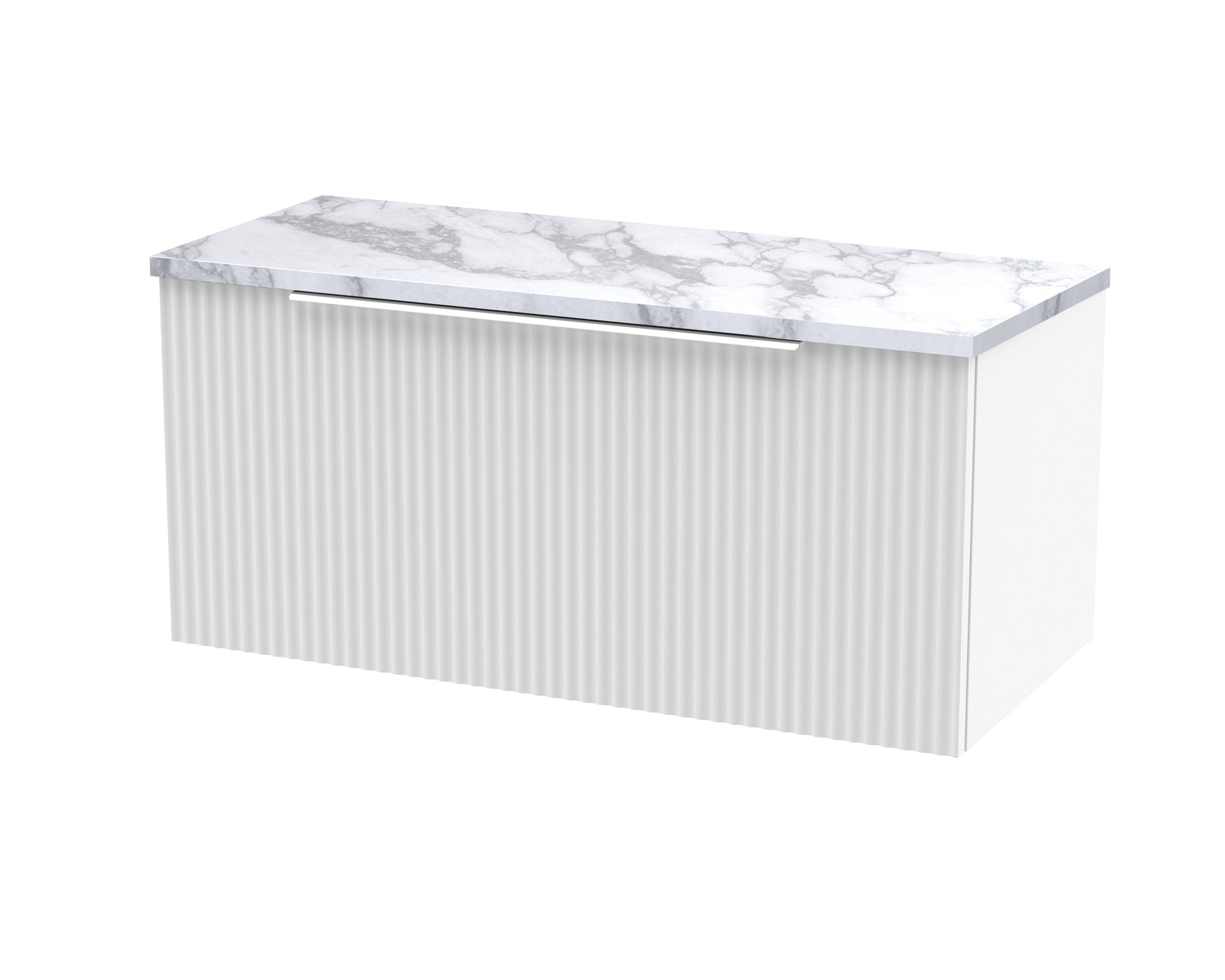 Hudson Reed Fluted 800mm Wall Hung Vanity Unit With Laminate Worktop