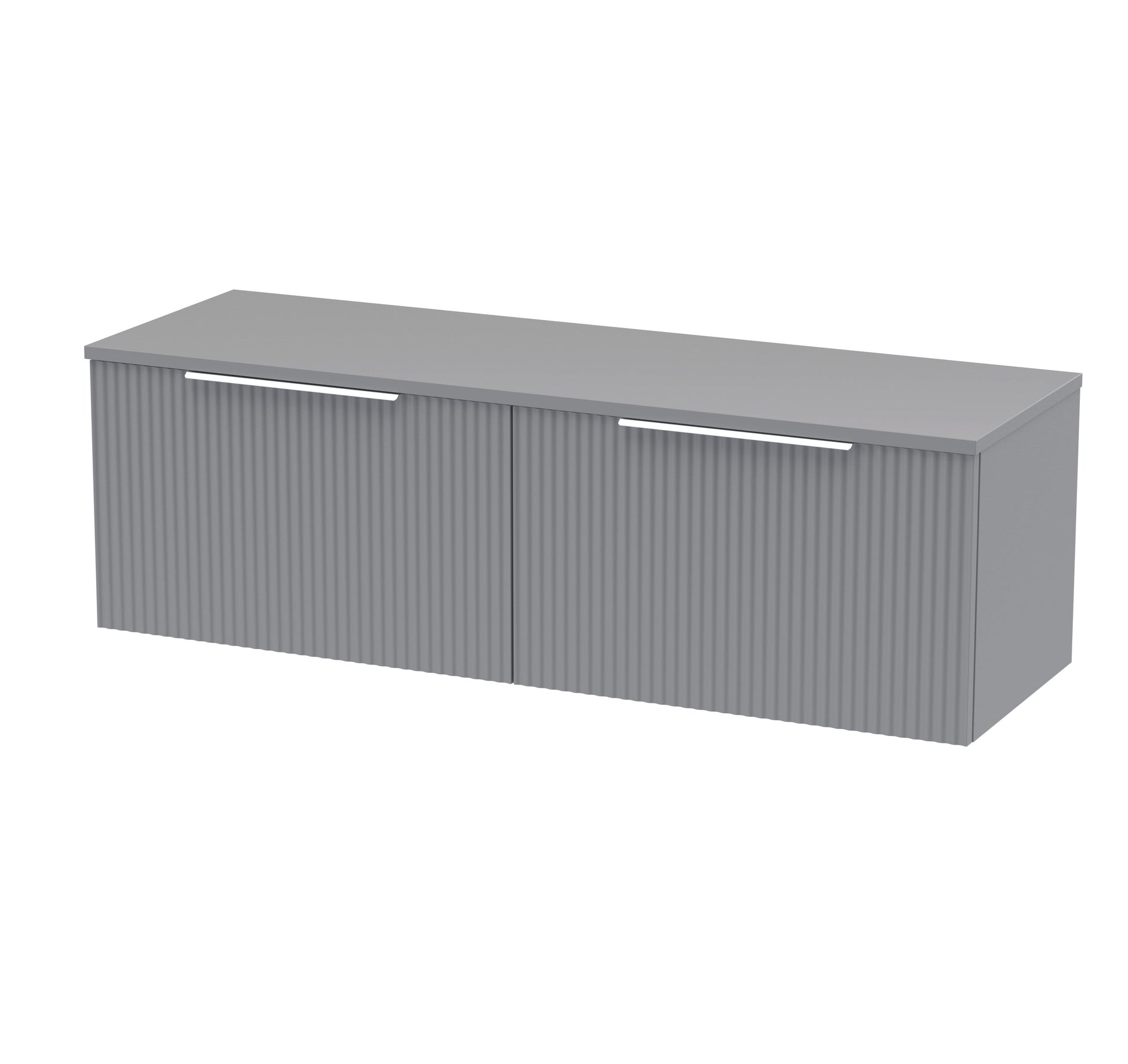 Hudson Reed Fluted 1200mm Wall Hung 2-Drawer Vanity Unit With Worktop