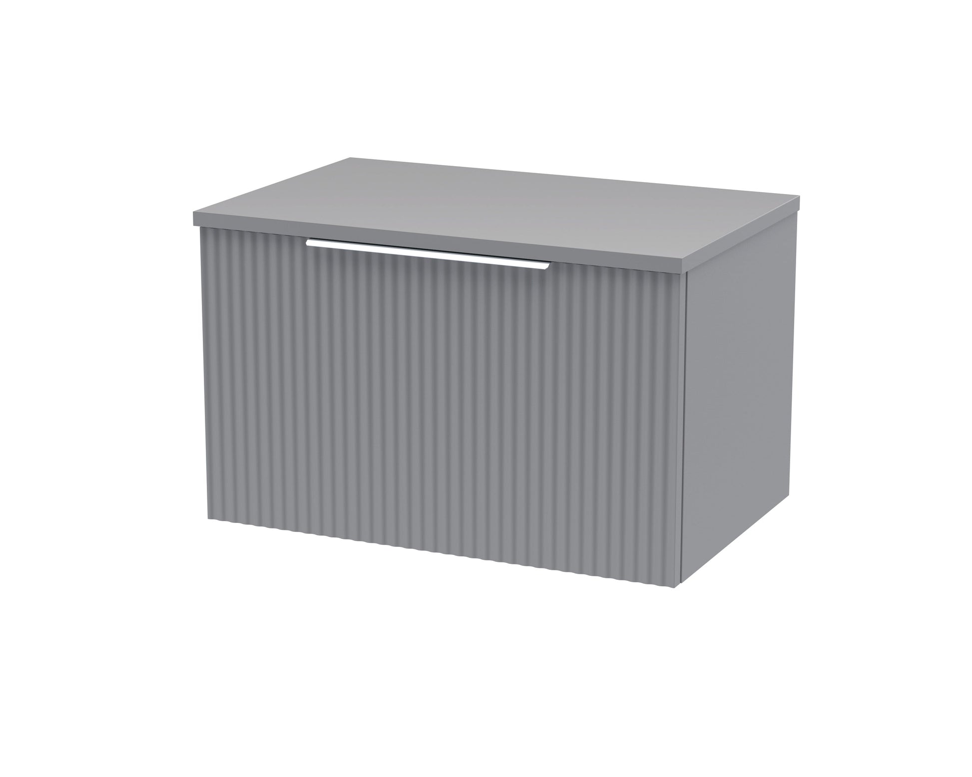 Hudson Reed Fluted 600mm Wall Hung Single Drawer Vanity Unit With Worktop