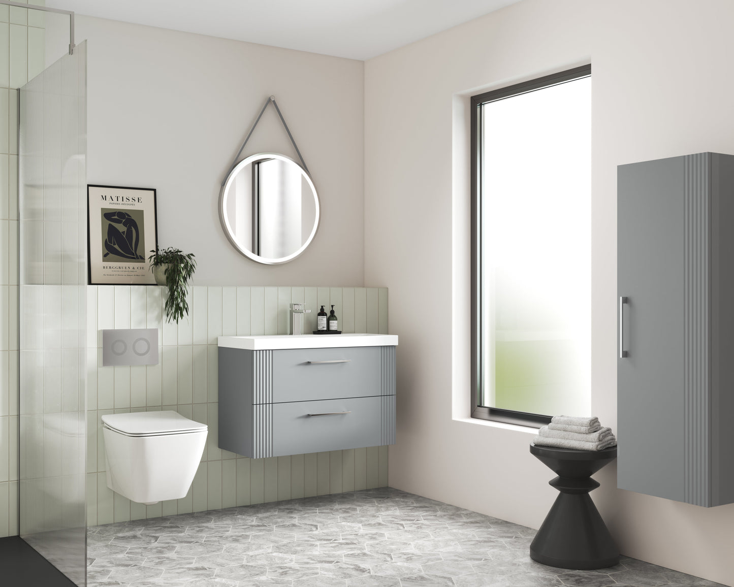Salana 600mm Round Touch Sensor Illuminated Mirror