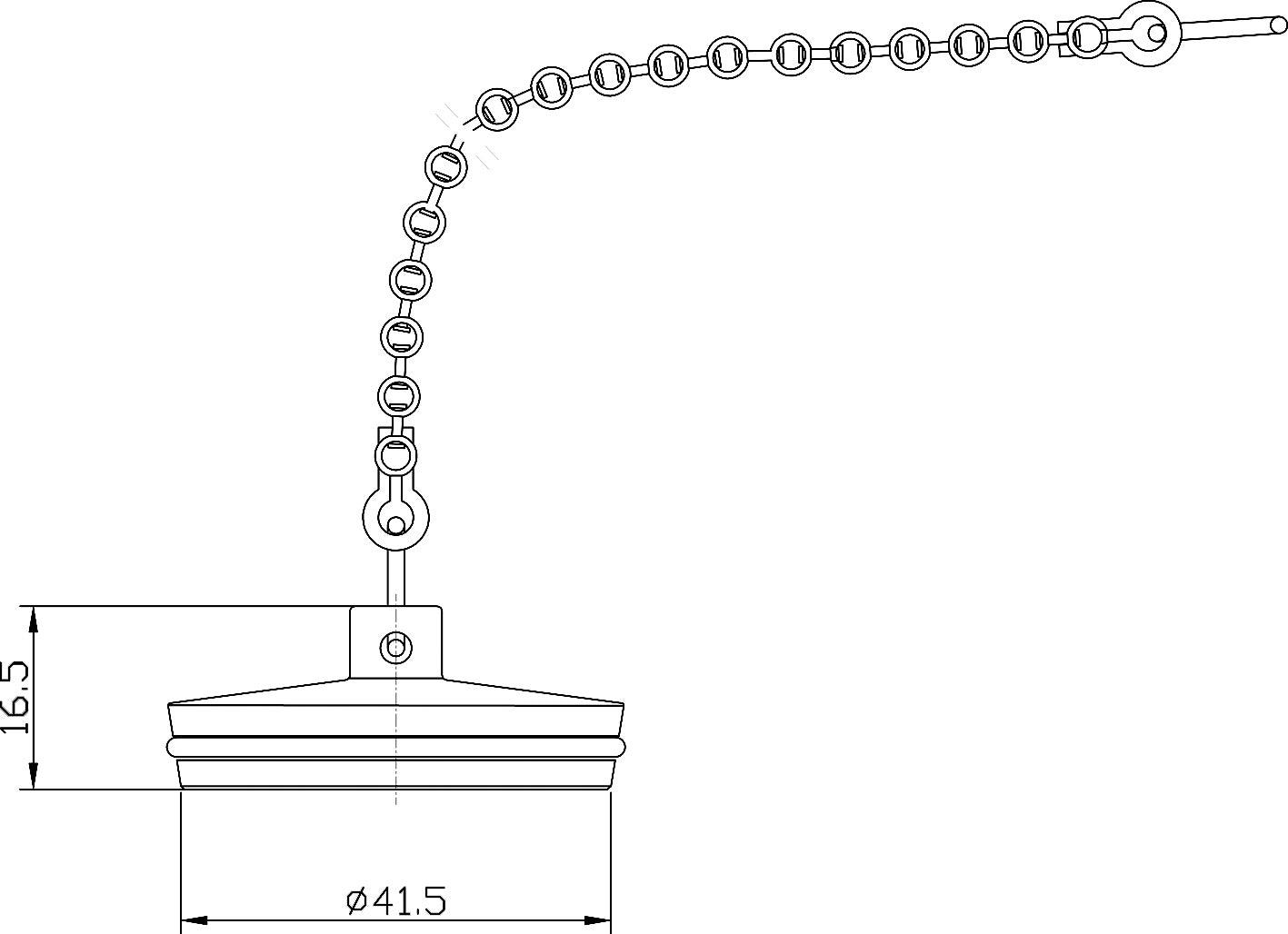Wastes & Extras Bath Plug And Chain