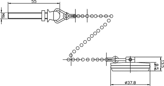 Wastes & Extras Basin Plug And Chain