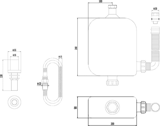 Wastes & Extras Deck Shower Kit