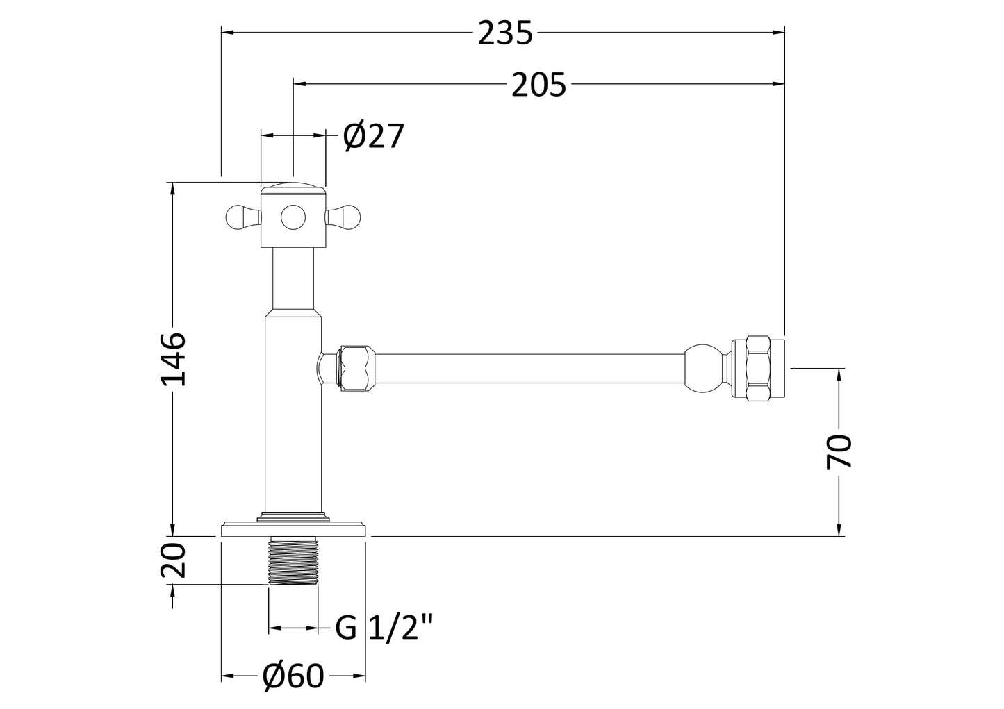 Wastes & Extras Cistern Cut-Off Valve