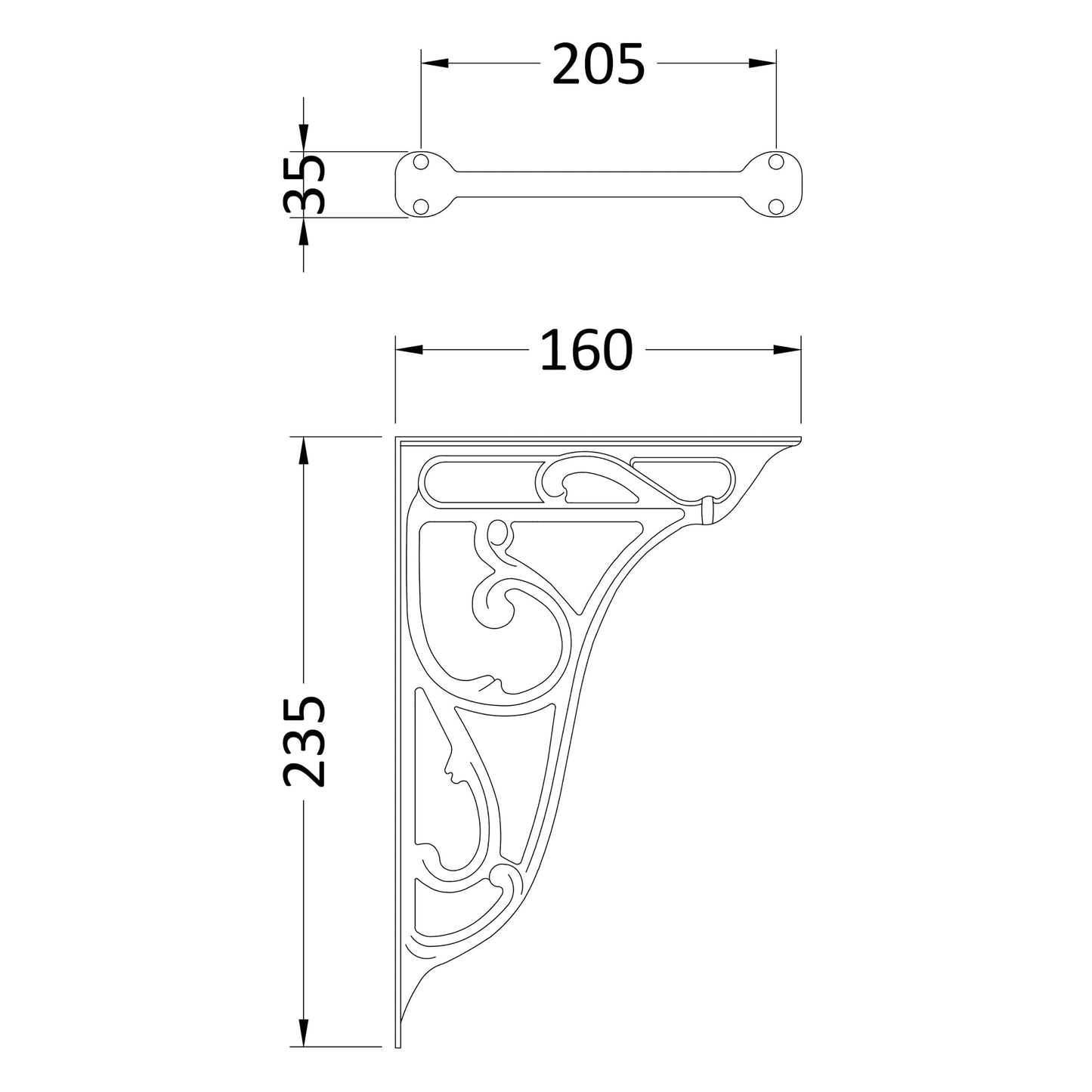 Ornate Cistern Brackets