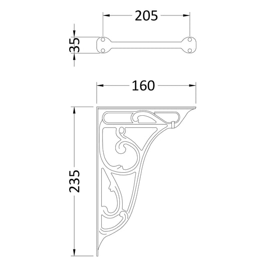 Ornate Cistern Brackets