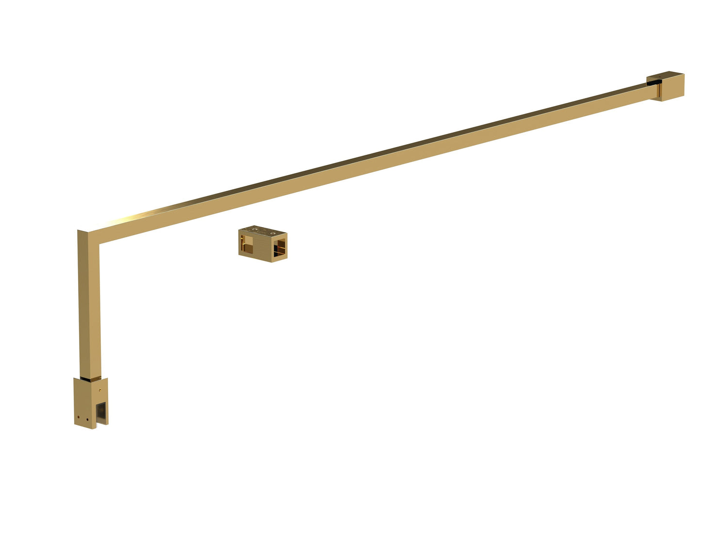 Wetroom Screen Support Arm Brushed Brass