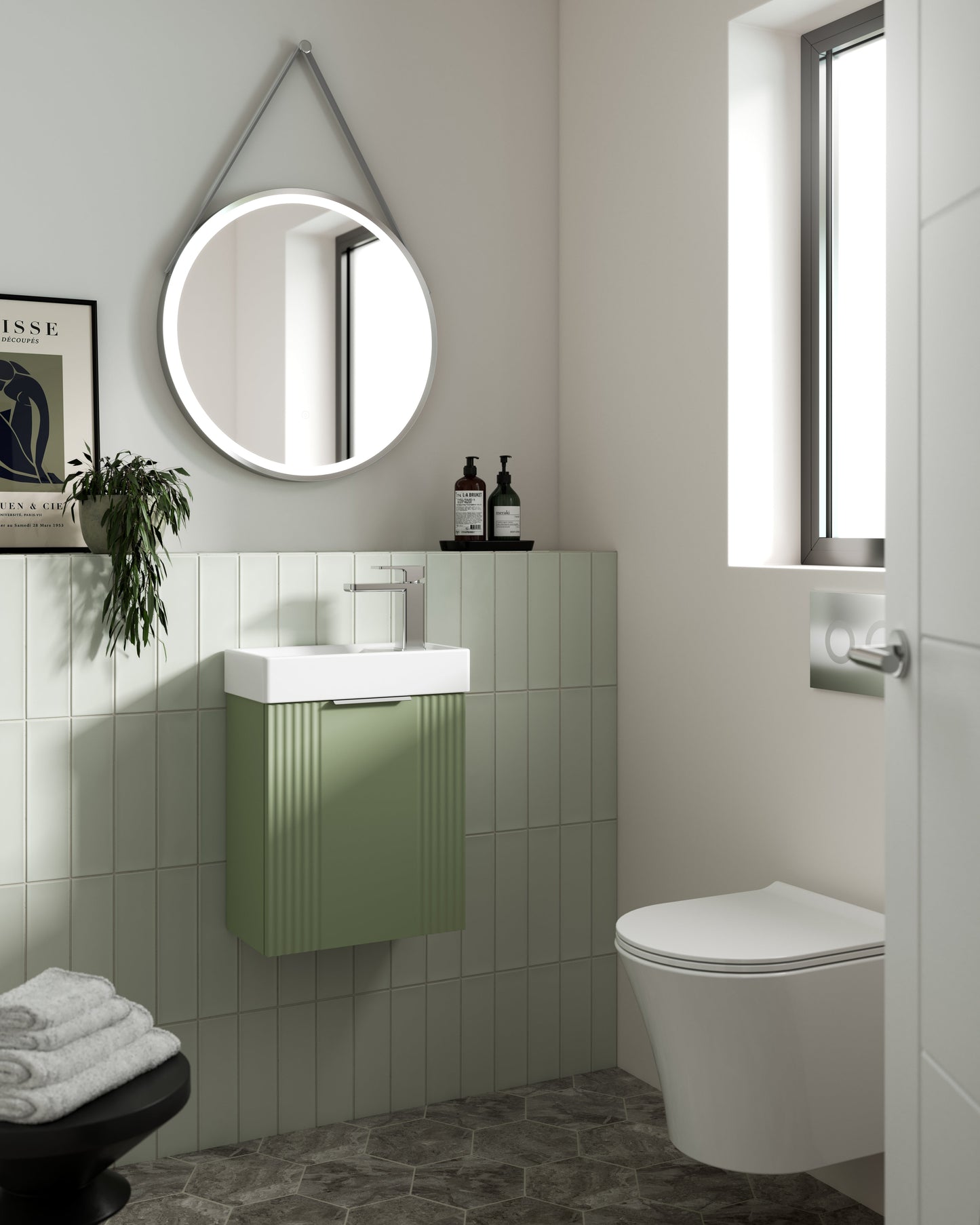 Salana 600mm Round Touch Sensor Illuminated Mirror